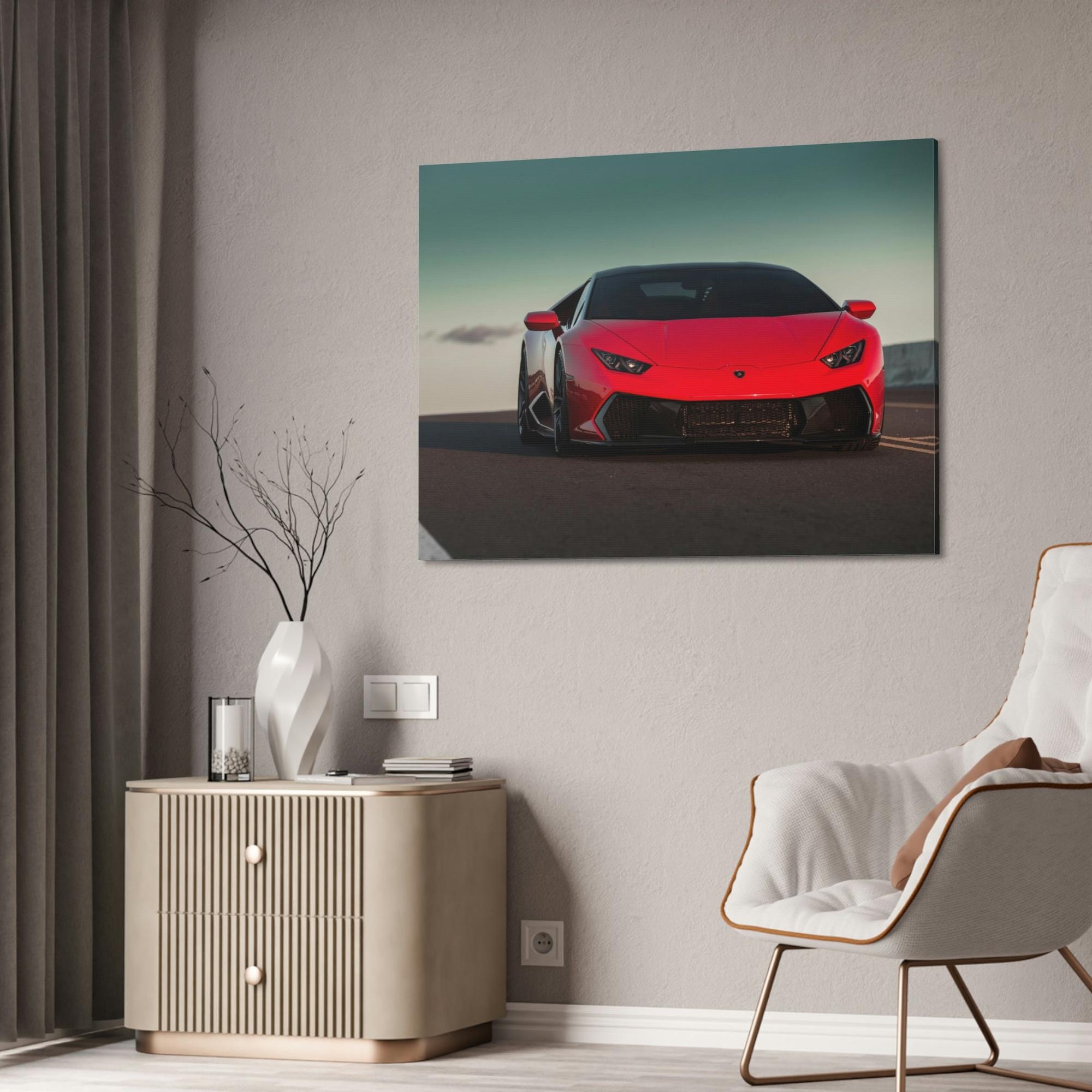 Lamborghini The Epitome of Style: Framed Canvas & Posters Print of a Lamborghini Supercar