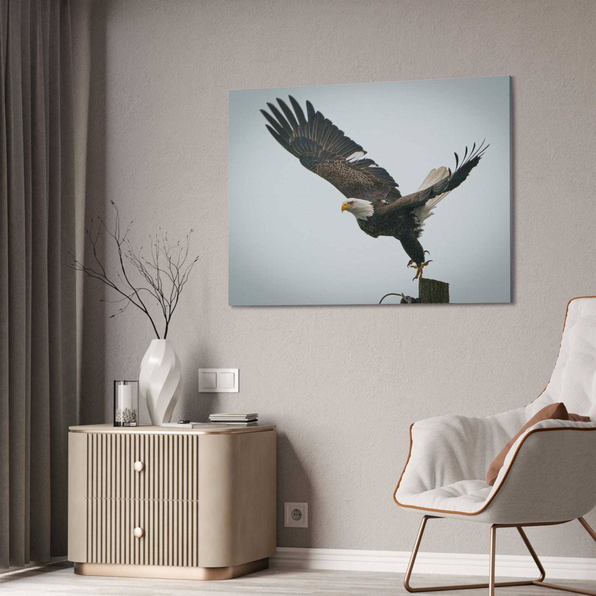 Eagles Eagle's Wings Unbound: Framed Canvas Embracing the Spirit of Freedom