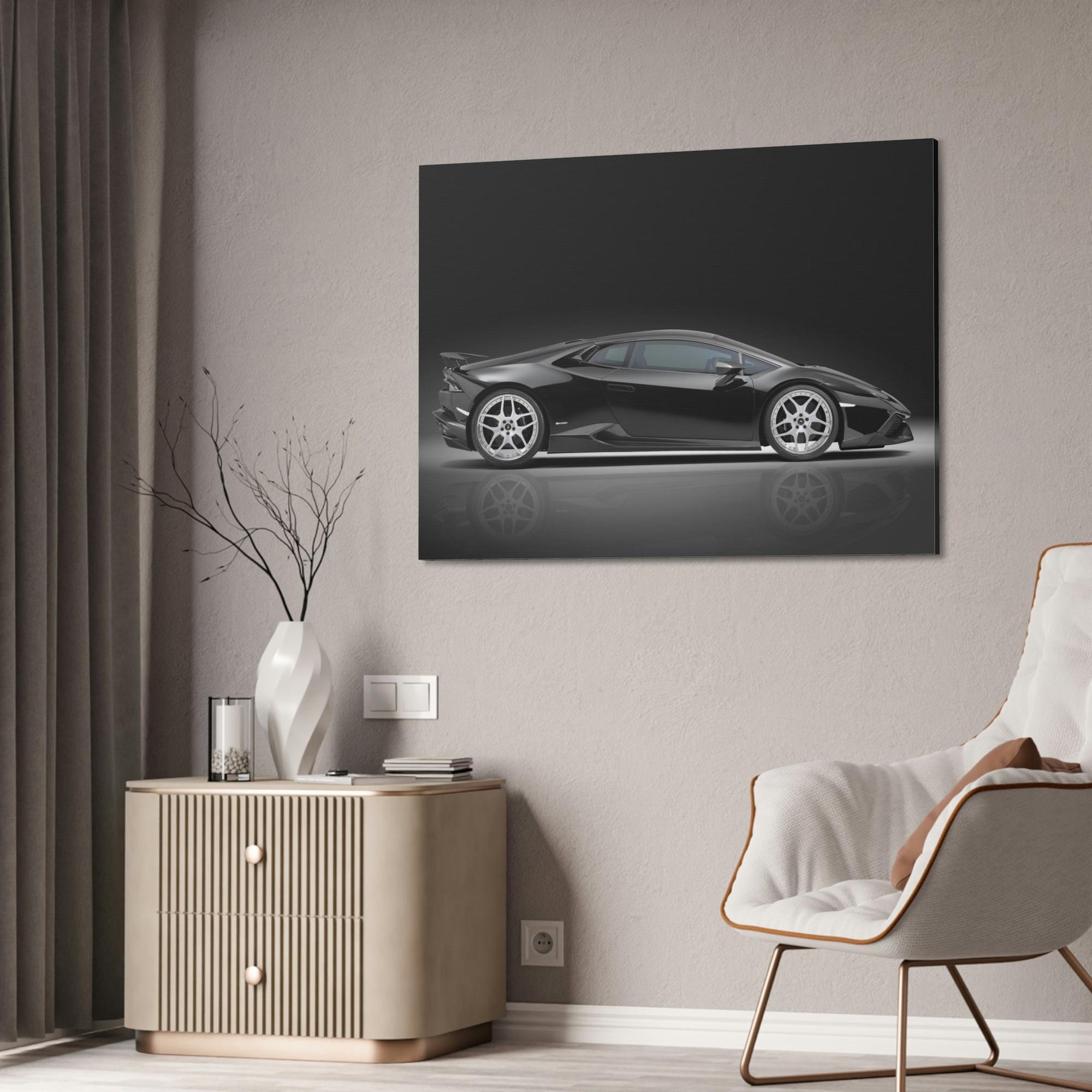 Lamborghini Artistic Rendering of a Lamborghini: Print on Canvas for Car Fans