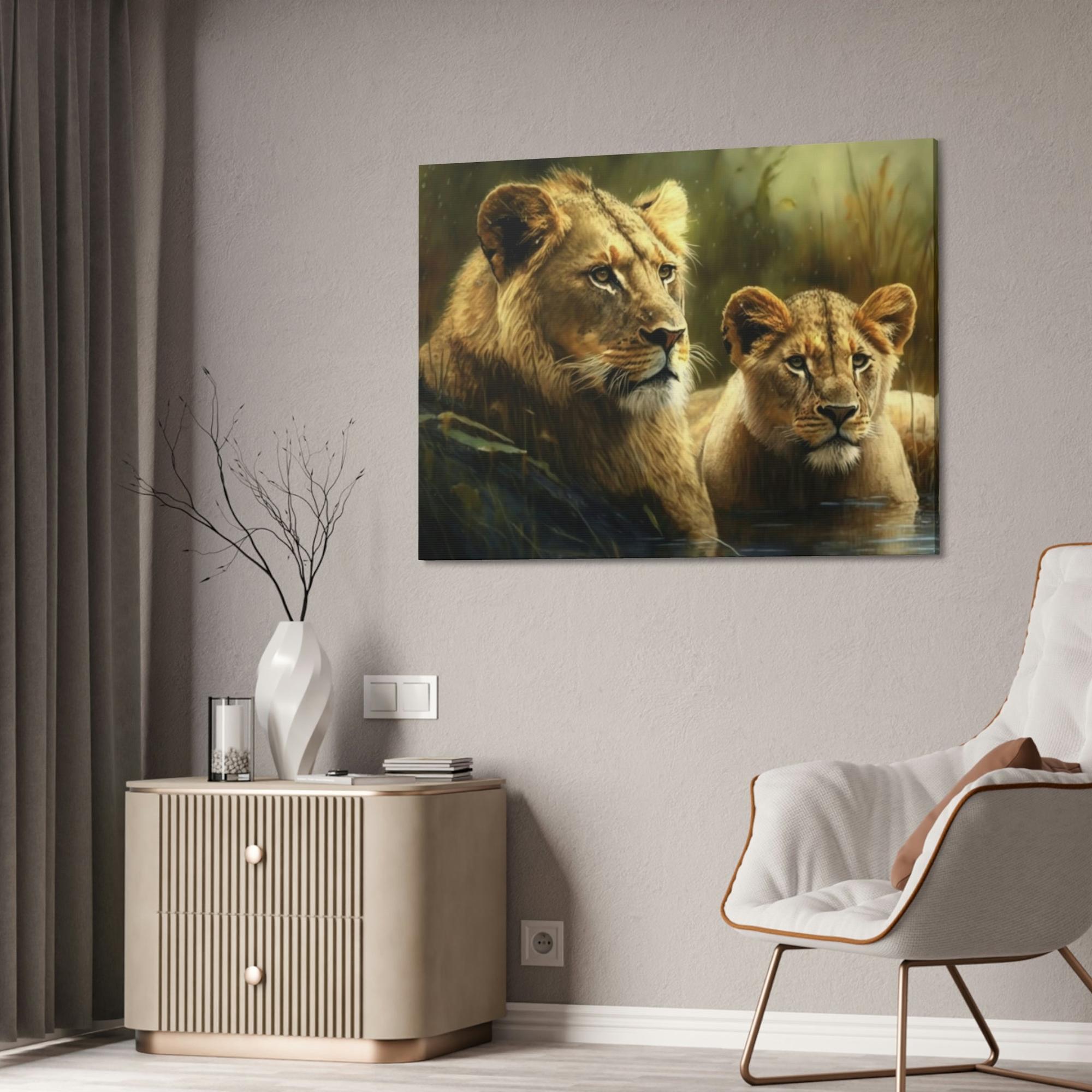 Lions Radiance of the Sun: A Painting with Lions