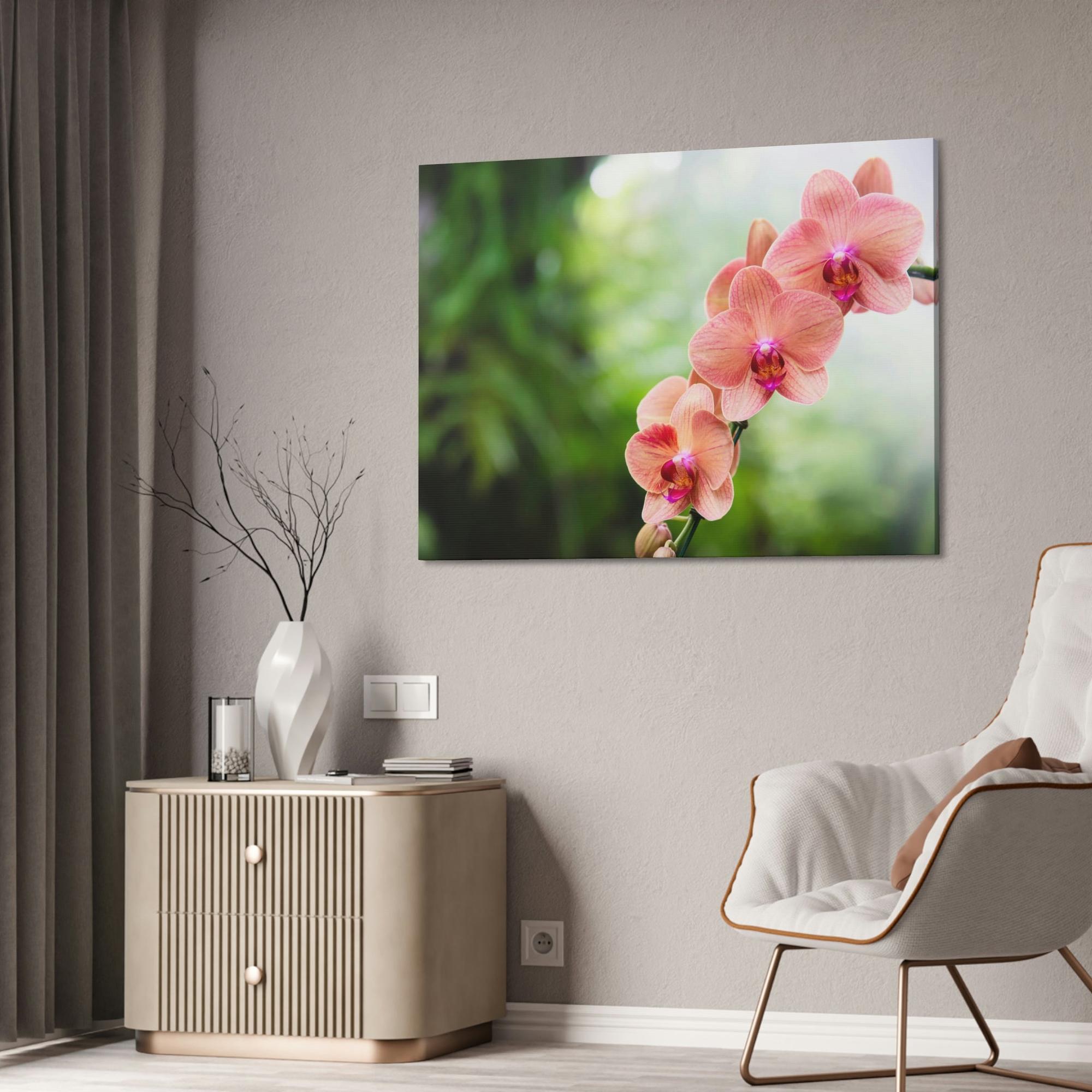 undefined Whispers of Orchids: A Soft Canvas Touch