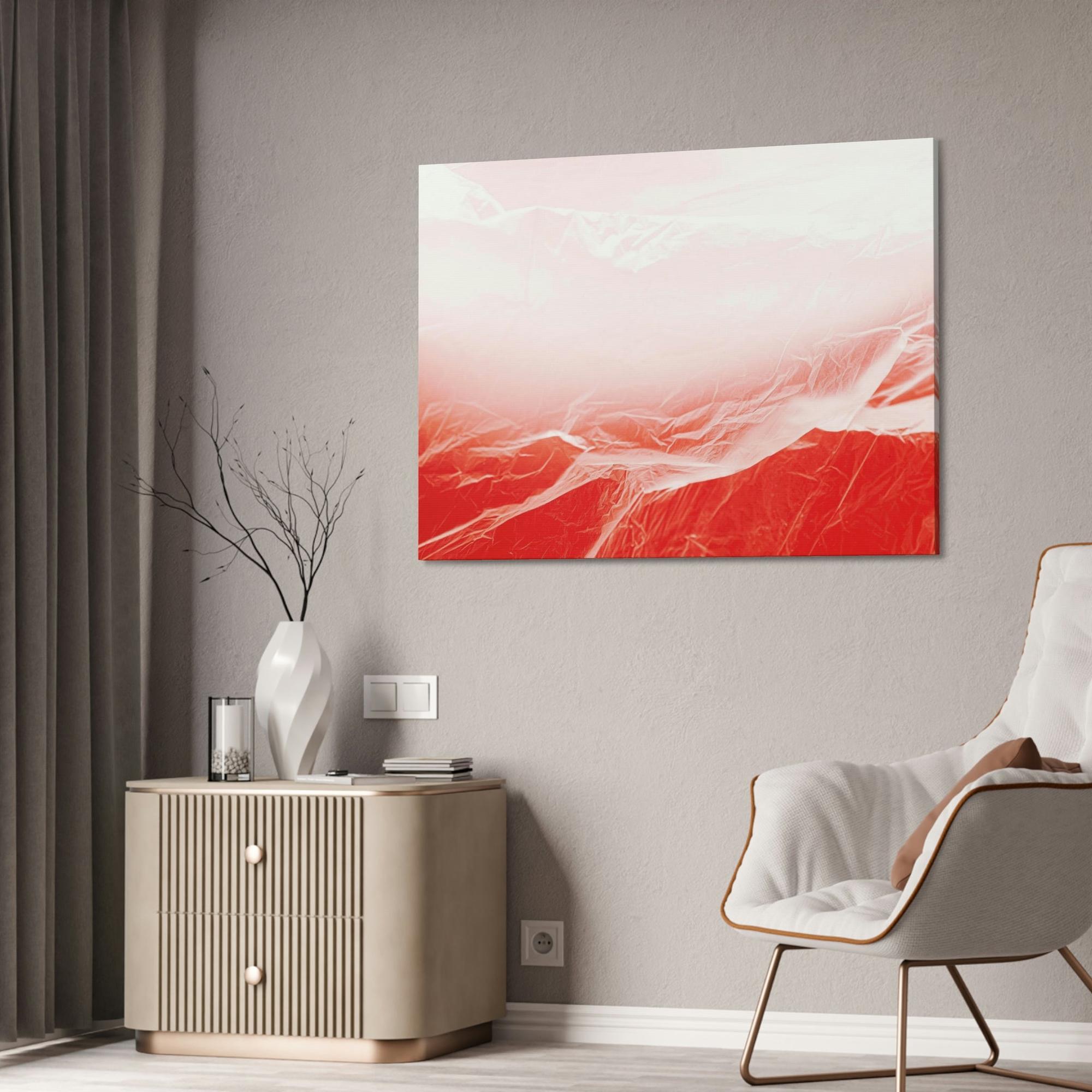 Red Abstract Art The Bold and the Beautiful: Red Abstract Framed Canvas and Poster Art