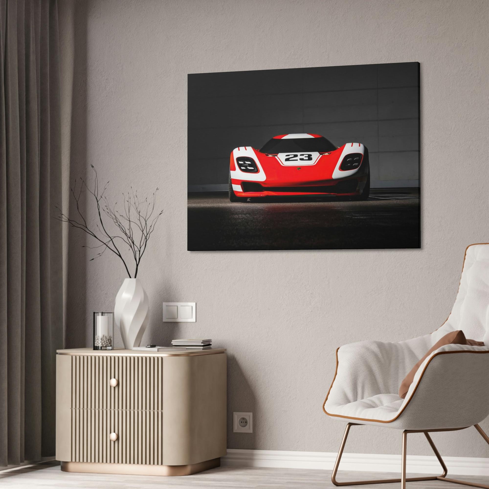 Porsche Speed and Beauty: Natural Canvas and Framed Prints of Porsche Sports Cars