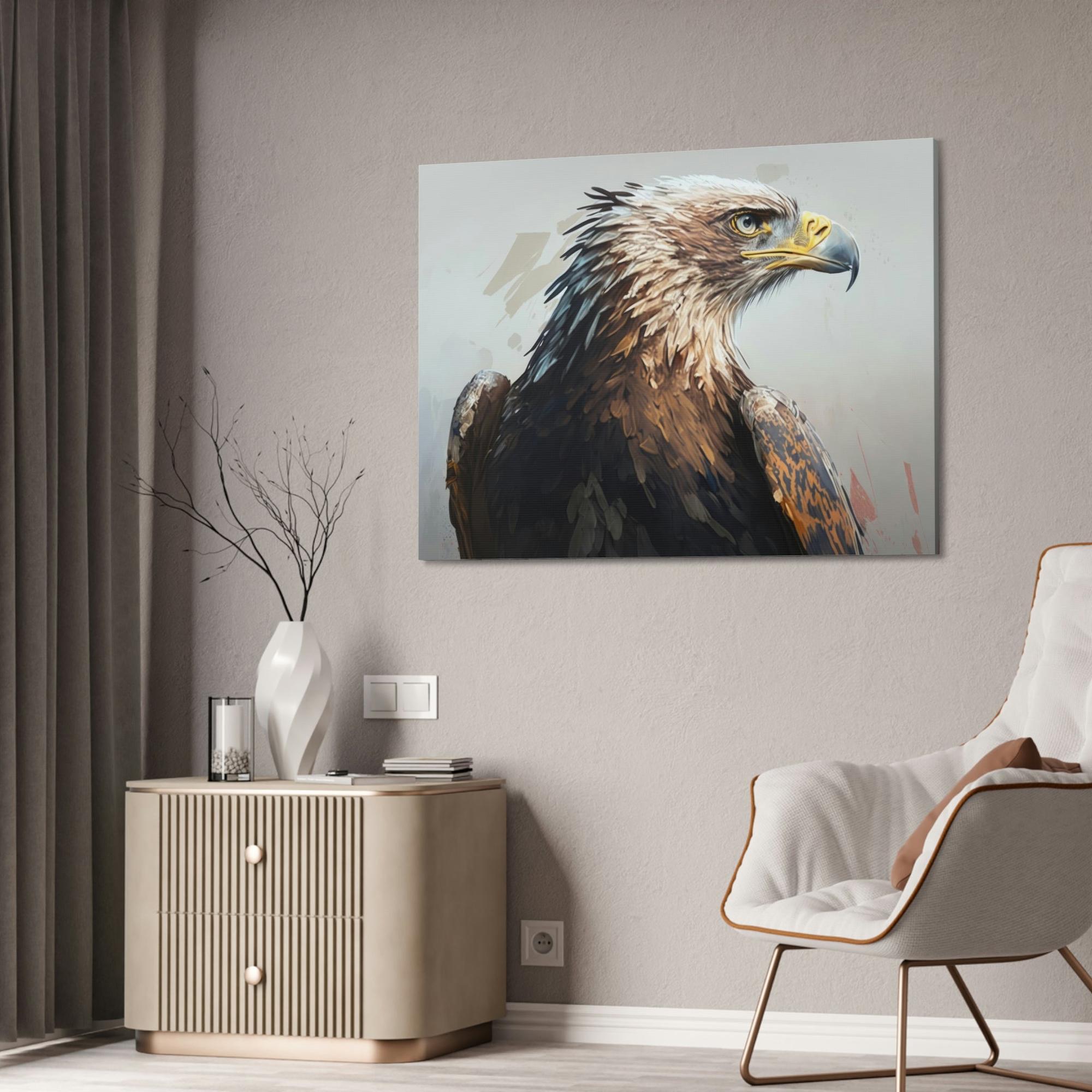 Eagles Eagle's Harmonious Flight: Canvas Print, Enveloping with Serenity and Power