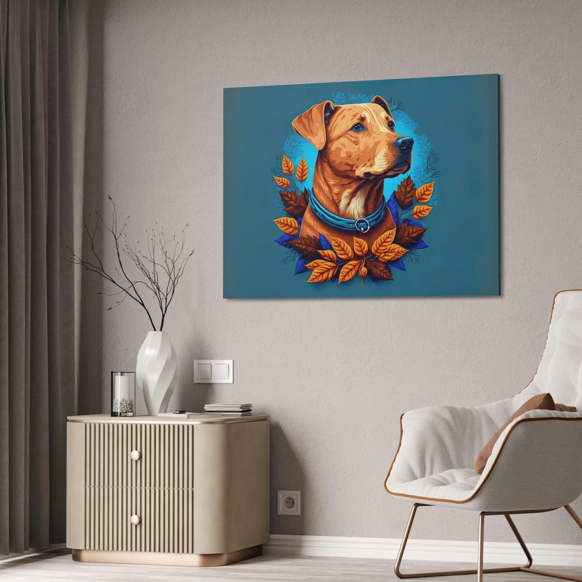 Dogs Puppy Love: Print on Canvas of Adorable Puppies on Framed Canvas