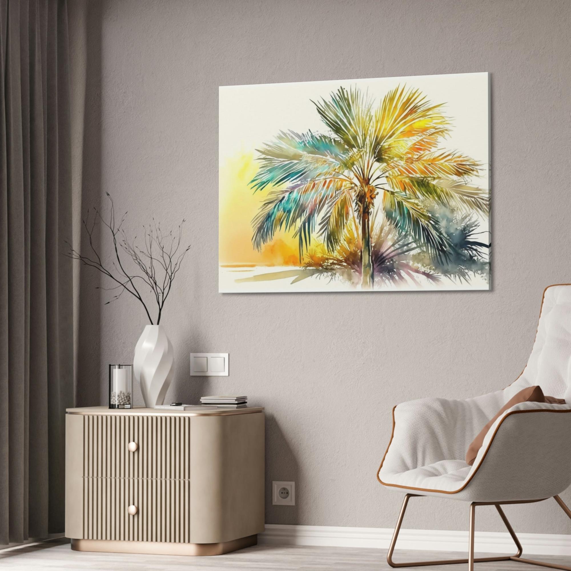 Palm Trees Framed Canvas Print of Palm Trees: Bringing the Tropics Indoors