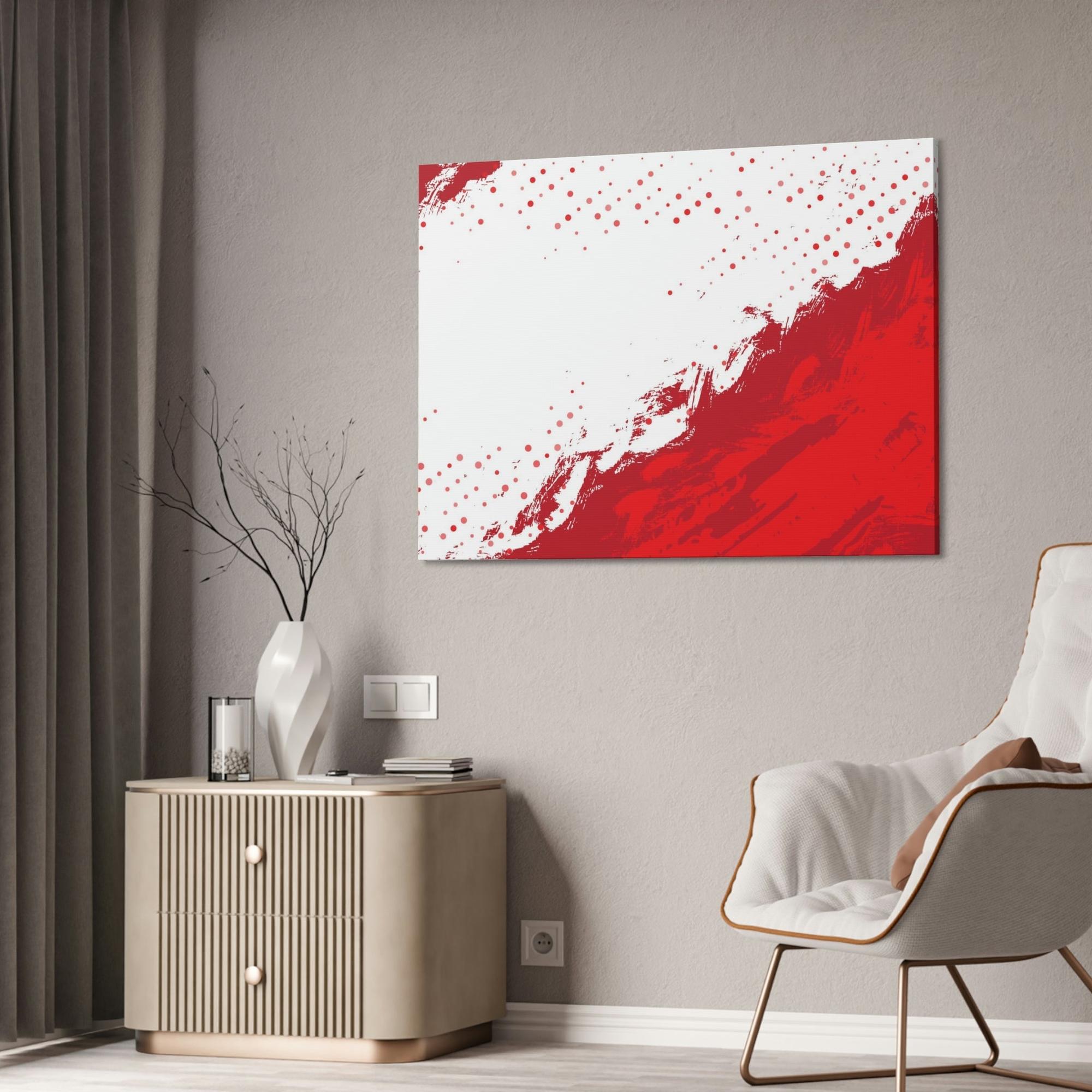 Red Abstract Art The Power of Color: Red Abstract Prints and Wall Art on Natural Canvas & Poster