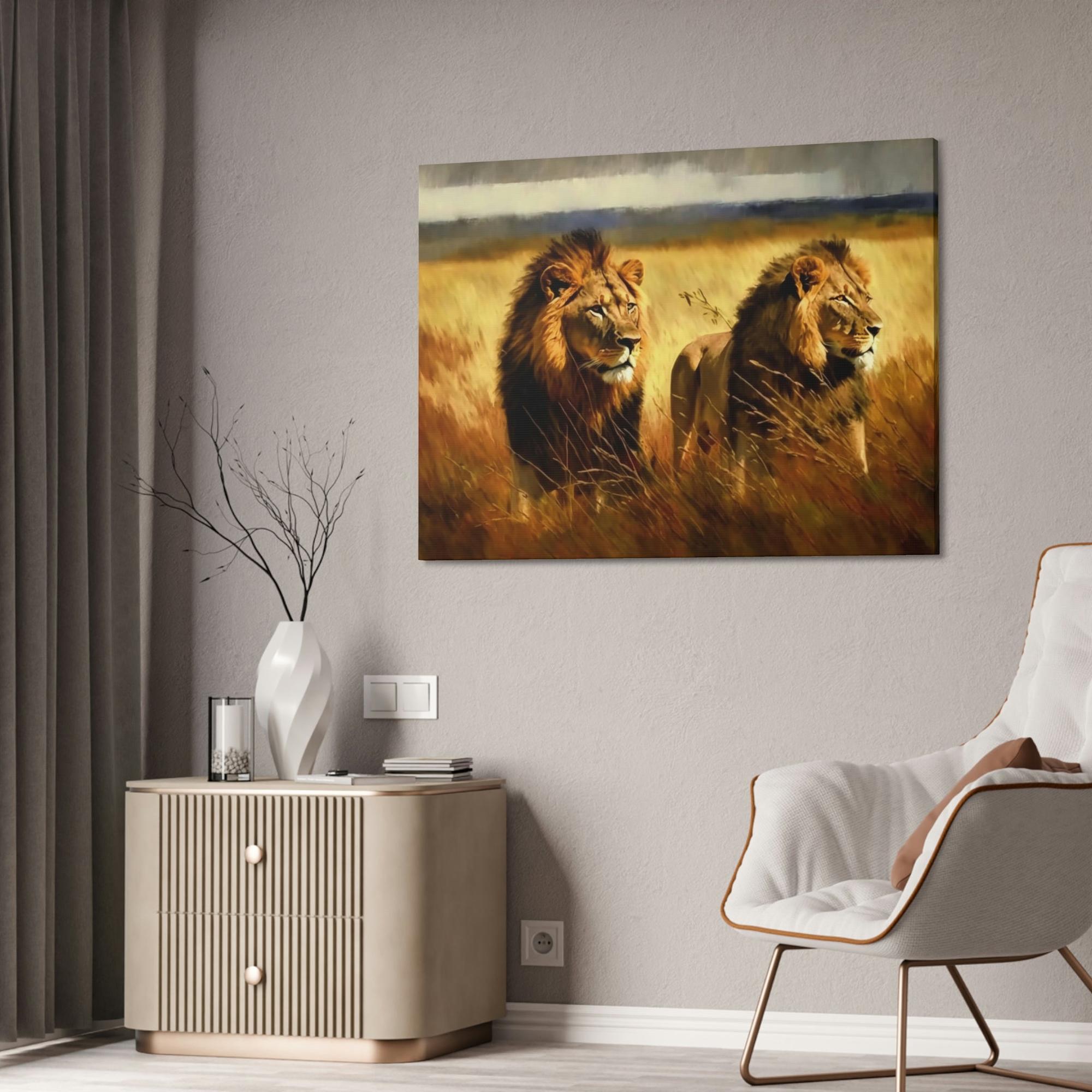 Lions King of Beasts: A Painting of Lions