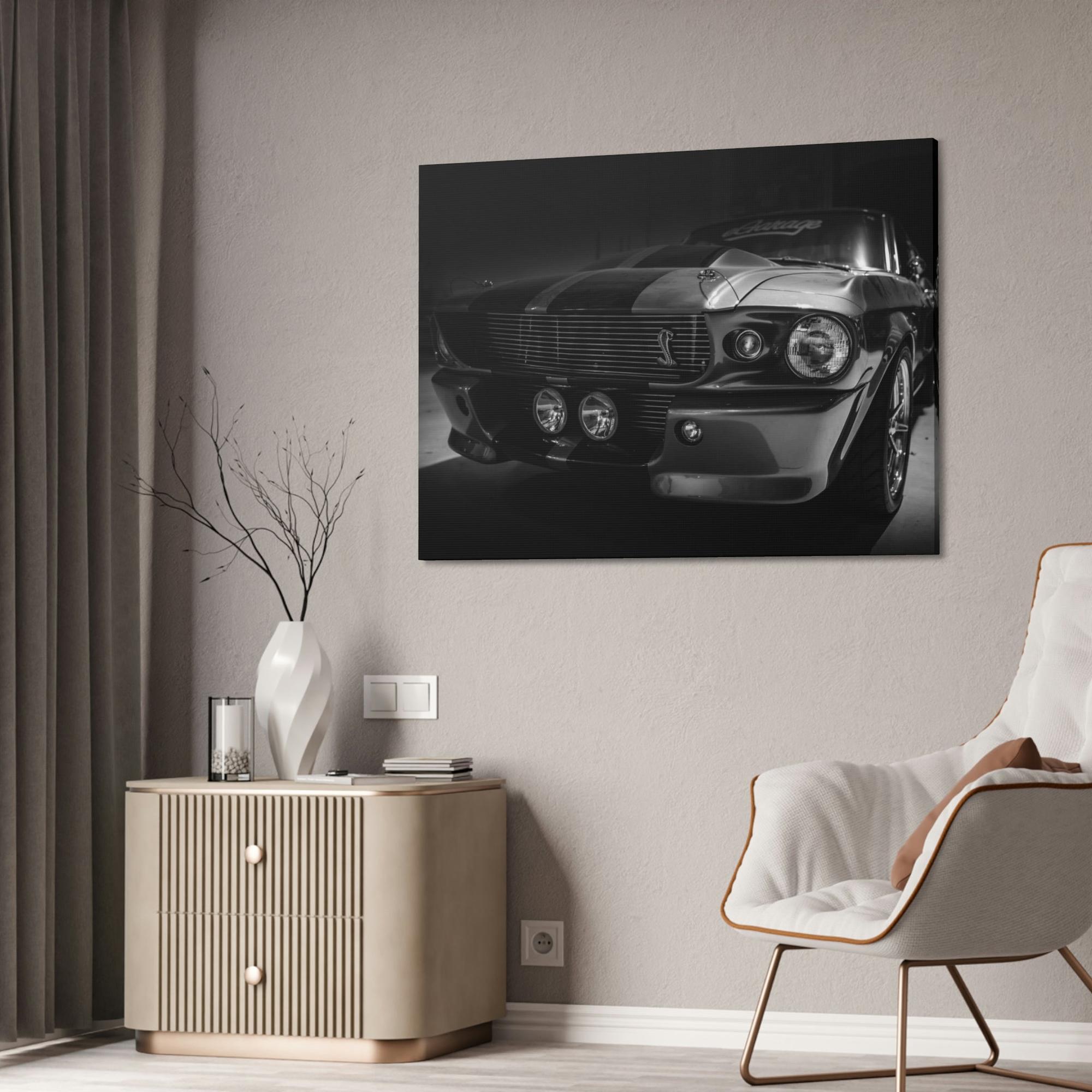 Mustang Art of Velocity: Mustang Sports Car Art on Canvas for Auto Enthusiasts