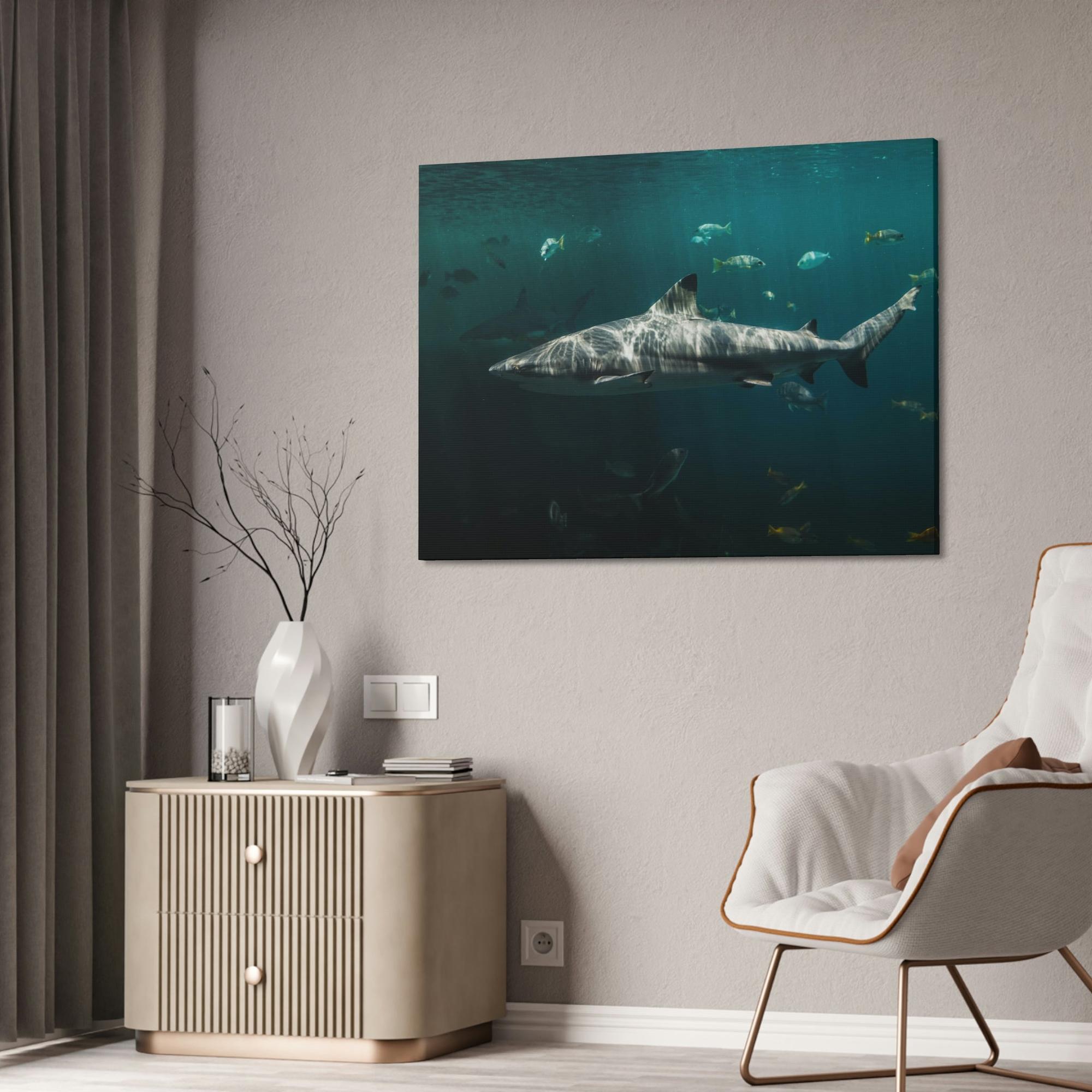 Sharks Silent Predators: Sharks' Haunting Canvas