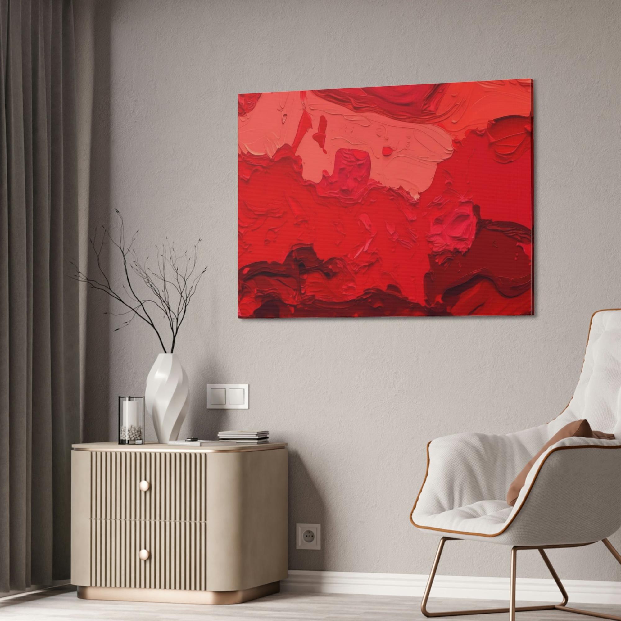 Red Abstract Art Abstract Fire: A Red Art Print on Framed Poster to Ignite Your Walls