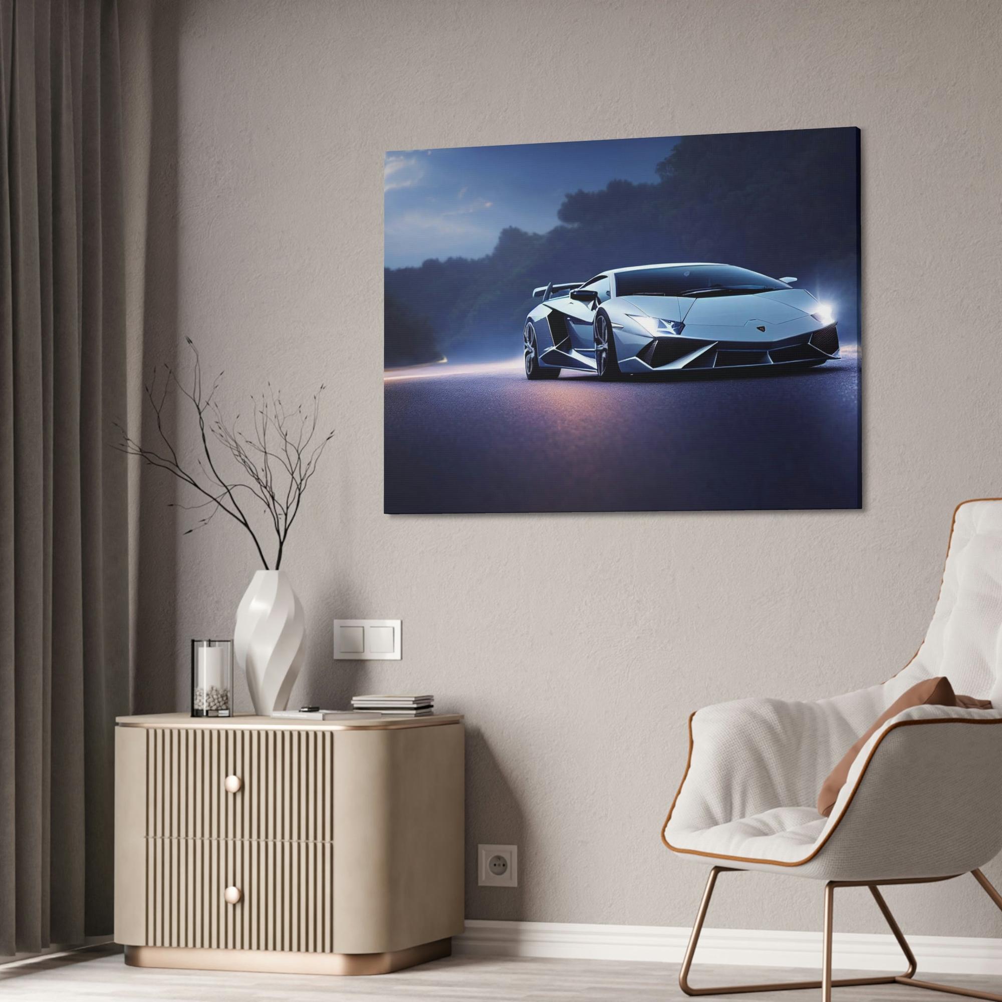 Lamborghini Power and Style: Lamborghini Print on Framed Canvas & Poster for Automotive Art Fans