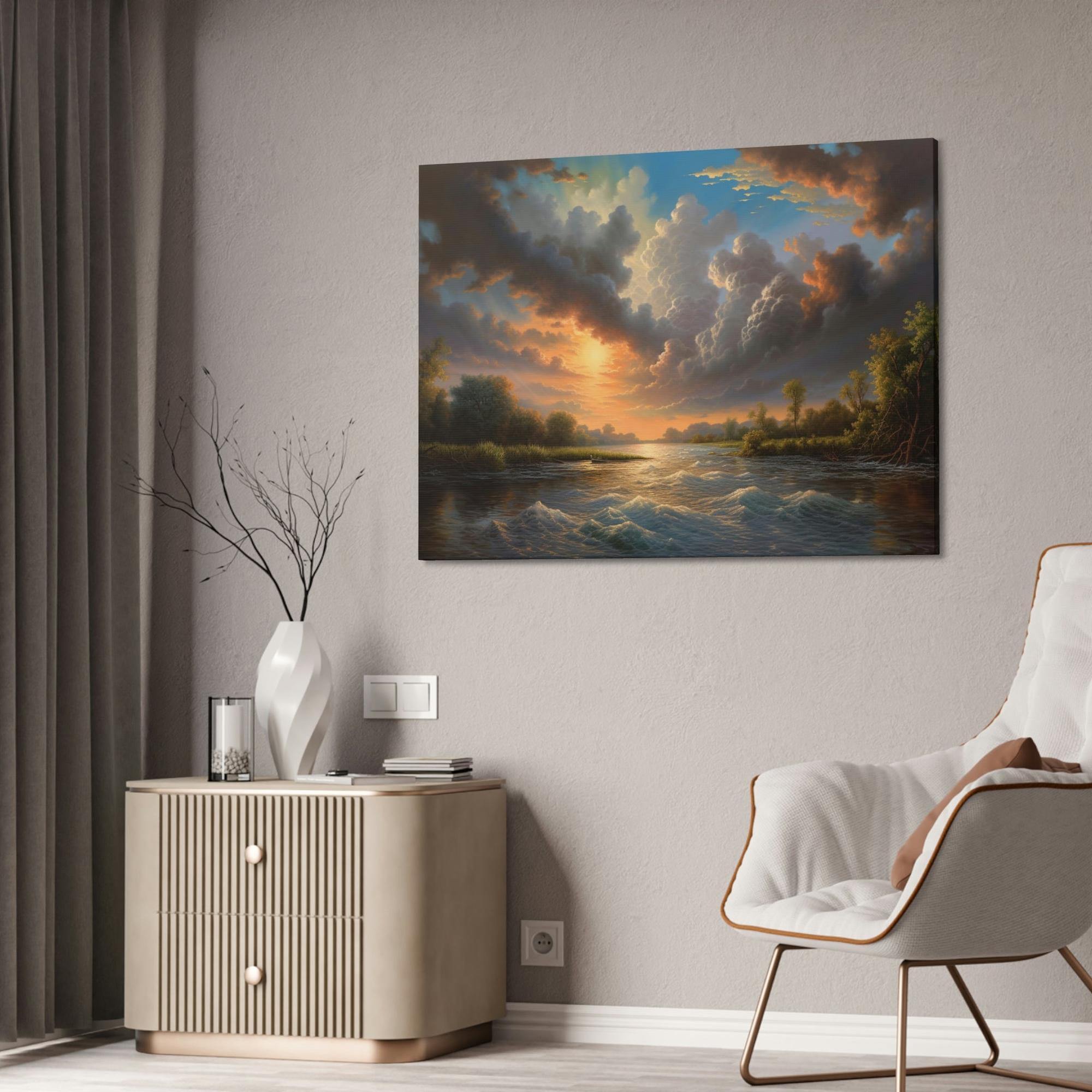 Lakes And Rivers Enchanted Waters: Framed Canvas and Poster Print of Lakes and Rivers