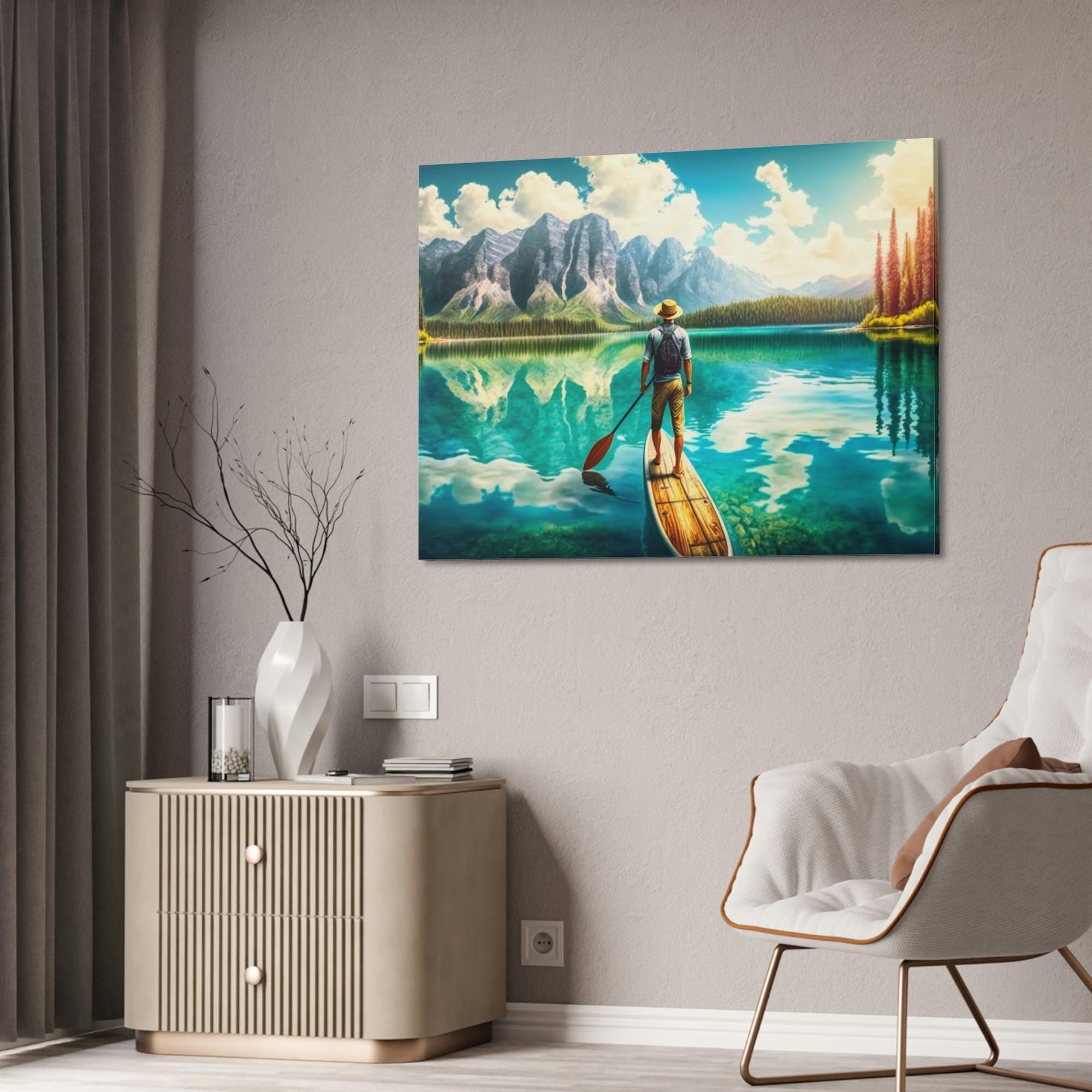 Lakes And Rivers Scenic Riverscape: Wall Art of a Stunning River Landscape on Canvas
