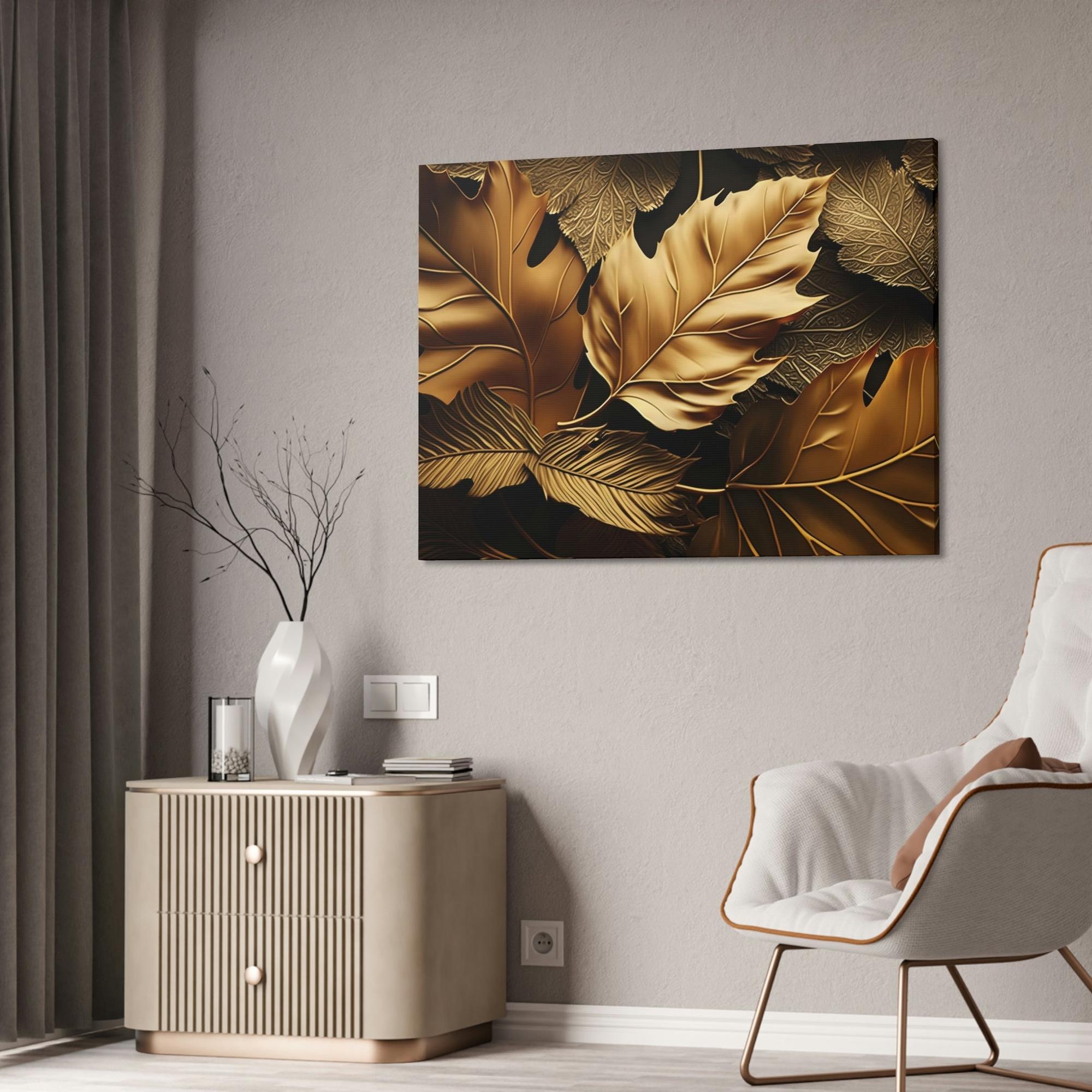 Gold Abstract Art Radiant Splendor: Gold Abstract Canvas & Poster Wall Art