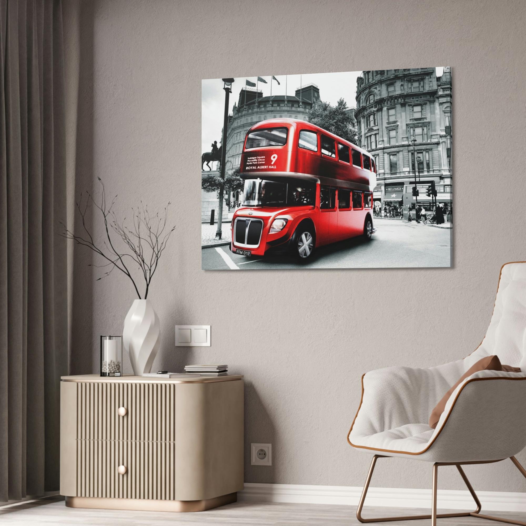 Bus Colorful Routes: Framed Poster showcasing a Vibrant Bus