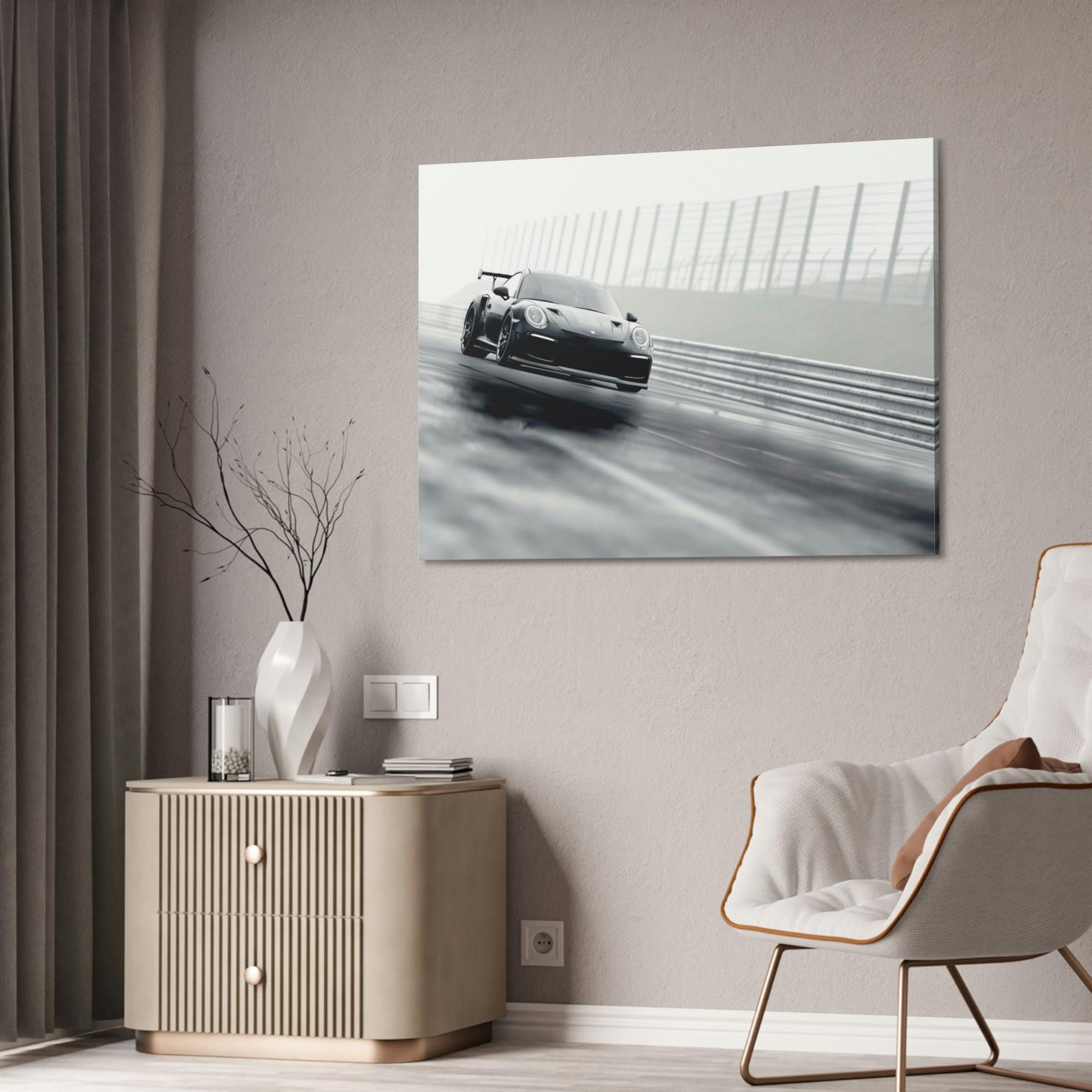 Porsche Porsche Power: A Striking Natural Canvas Print of an Iconic Sports Car