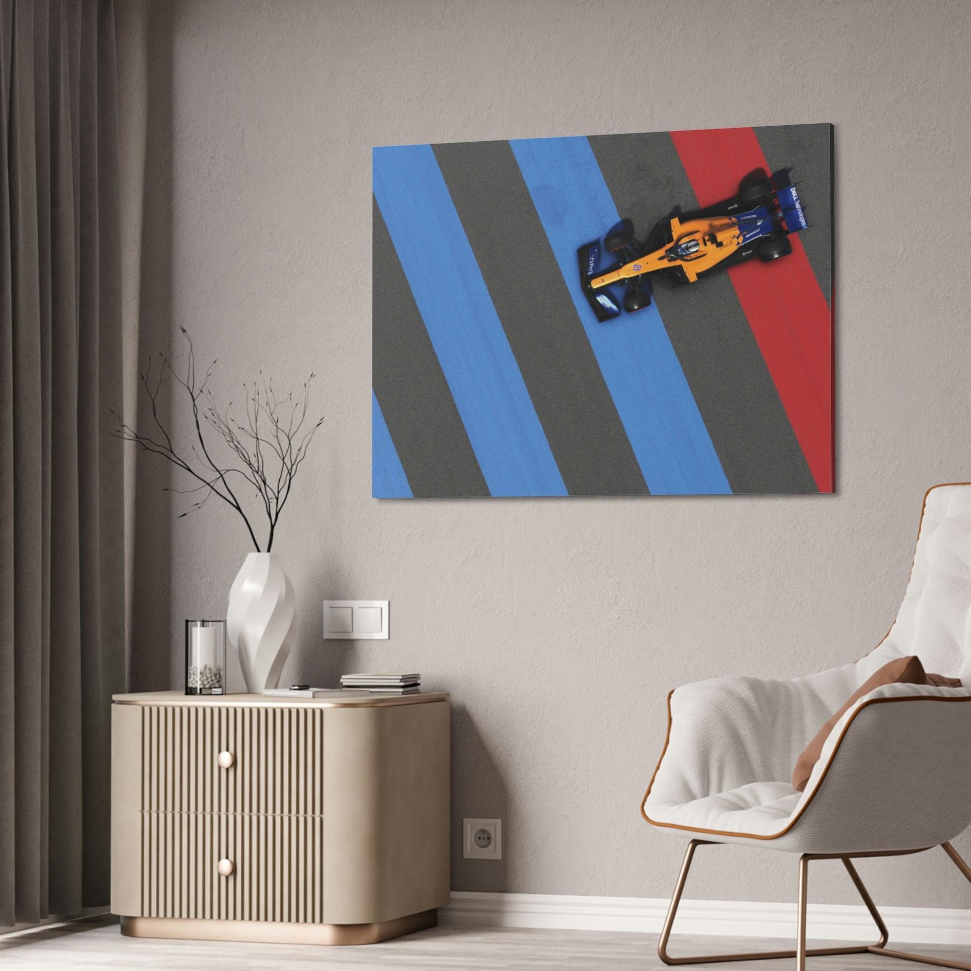 F1 Racing Thrills: Framed Poster & Canvas of F1 Cars in Action