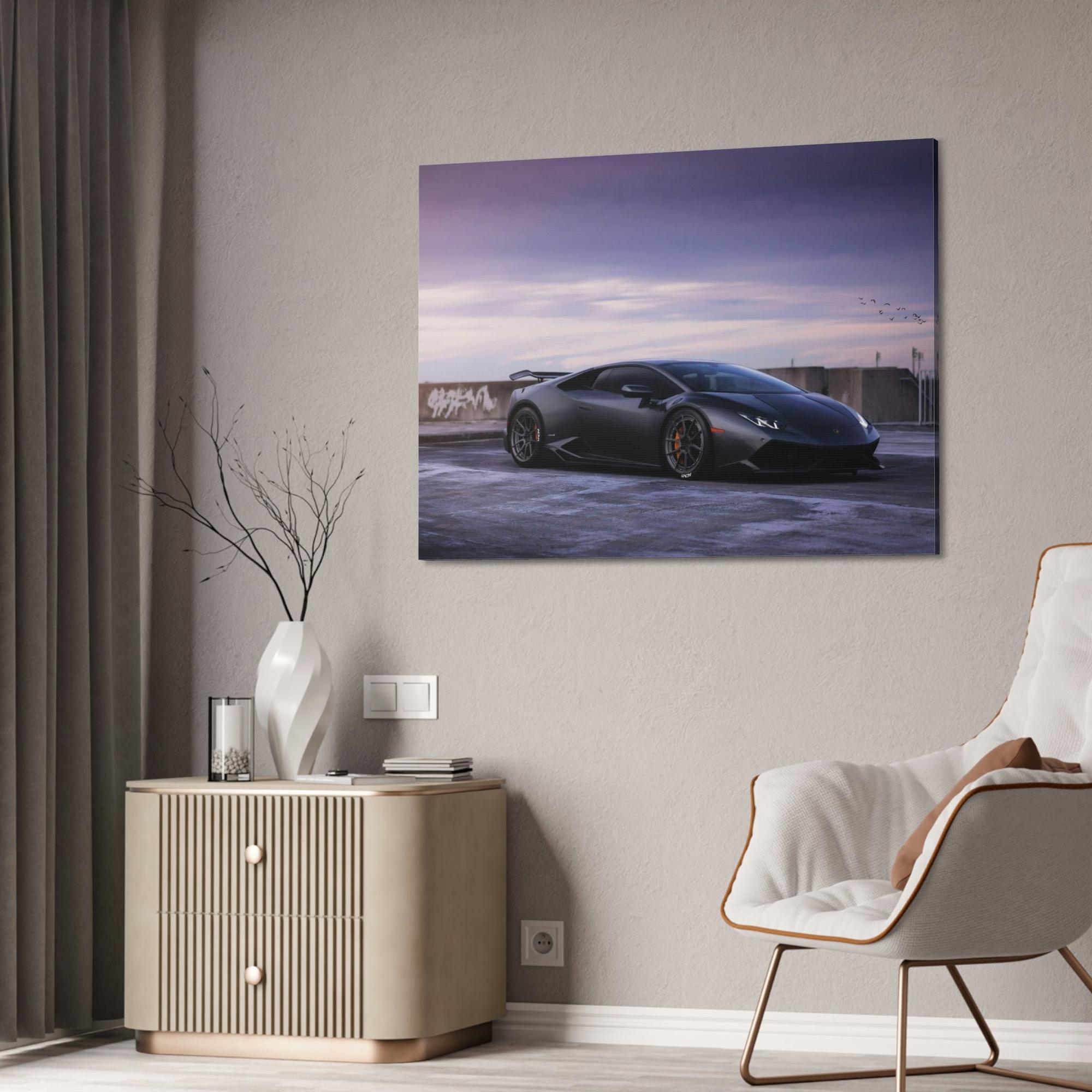 Lamborghini Racing into Luxury: Framed Lamborghini Canvas Print for Your Wall