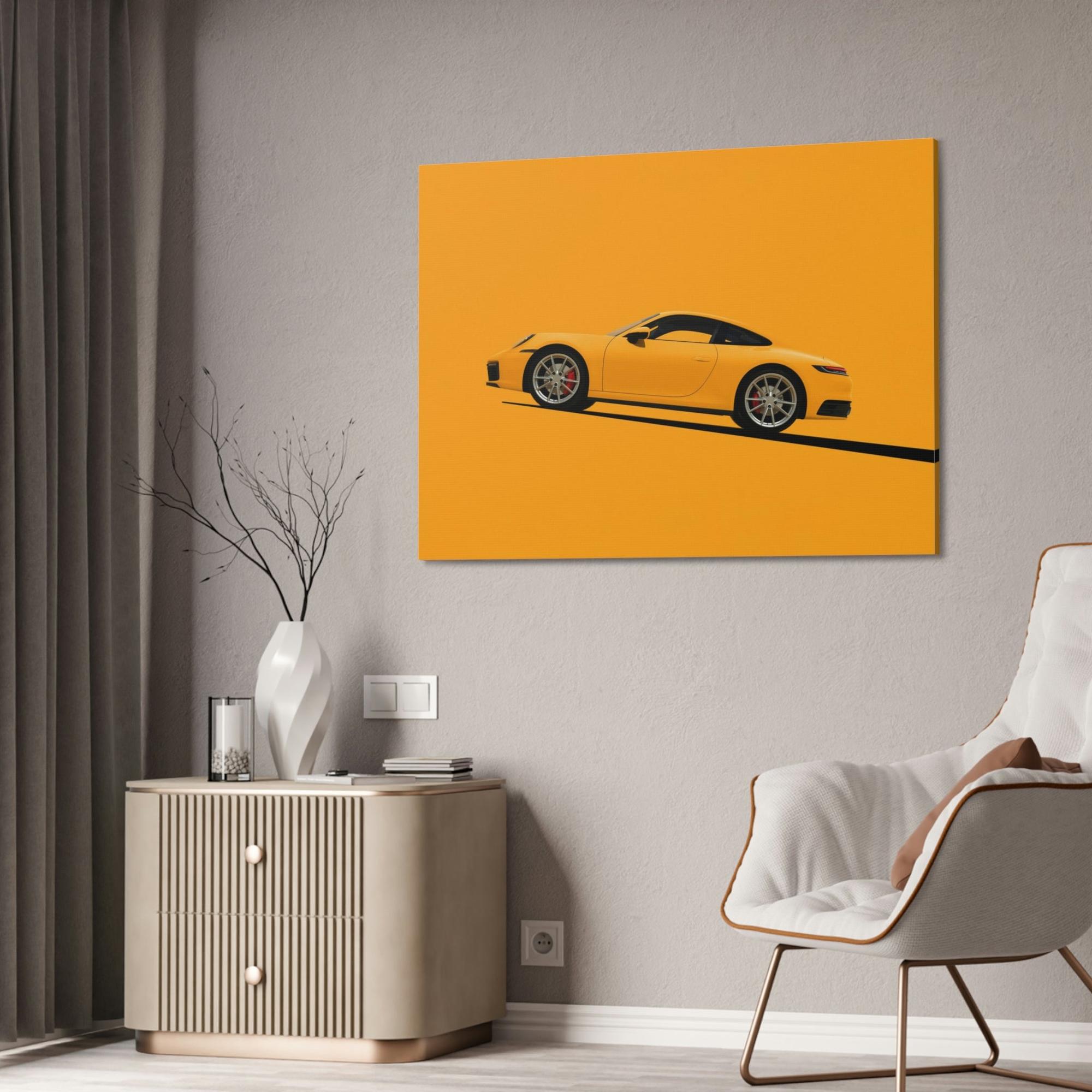 Porsche Artistic Porsche: Natural Canvas & Poster Print of a Unique Design