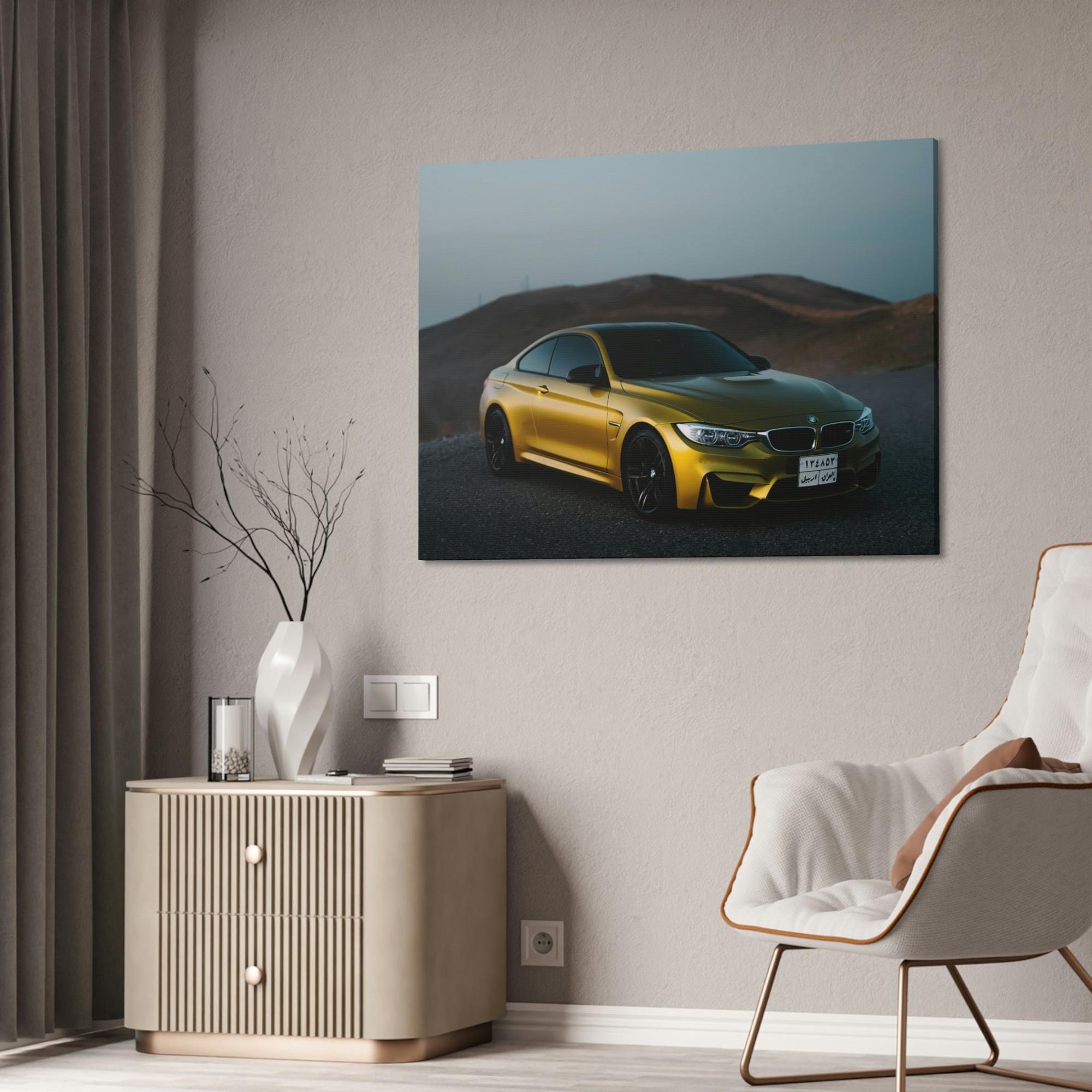 Bmw BMW's Engineering Excellence: Striking Wall Art on Natural Canvas & Poster
