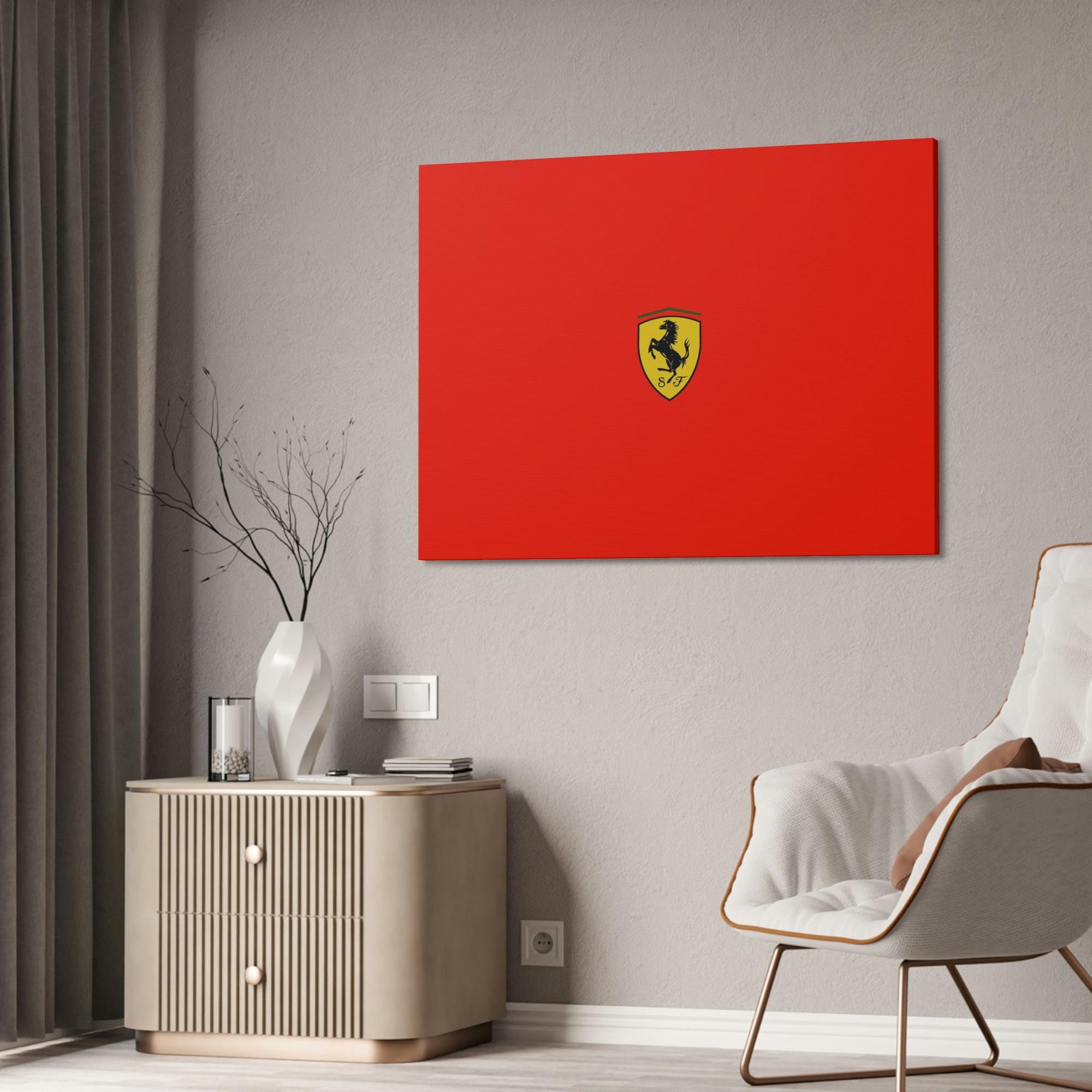 Mountains Prancing Horse: Framed Canvas and Poster of Ferrari's Iconic Symbol