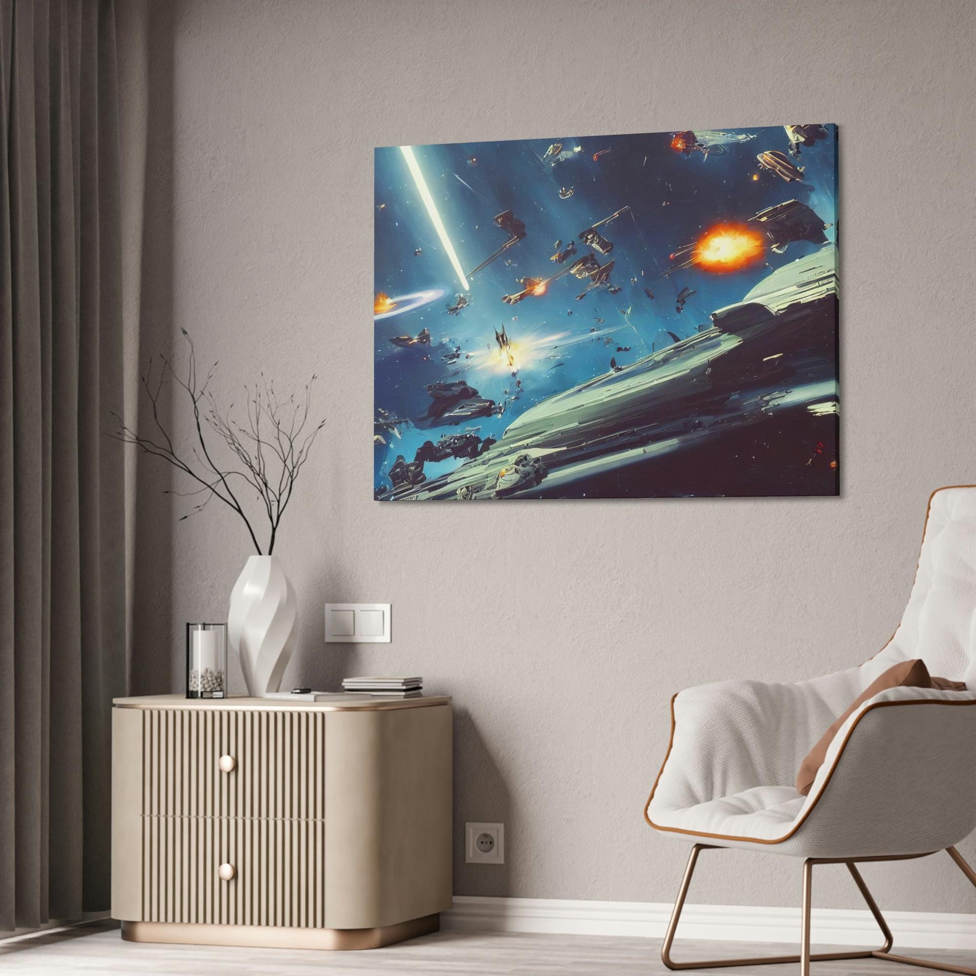 Star Wars Dark vs. Light: Framed Canvas & Poster Print of Epic Star Wars Duel