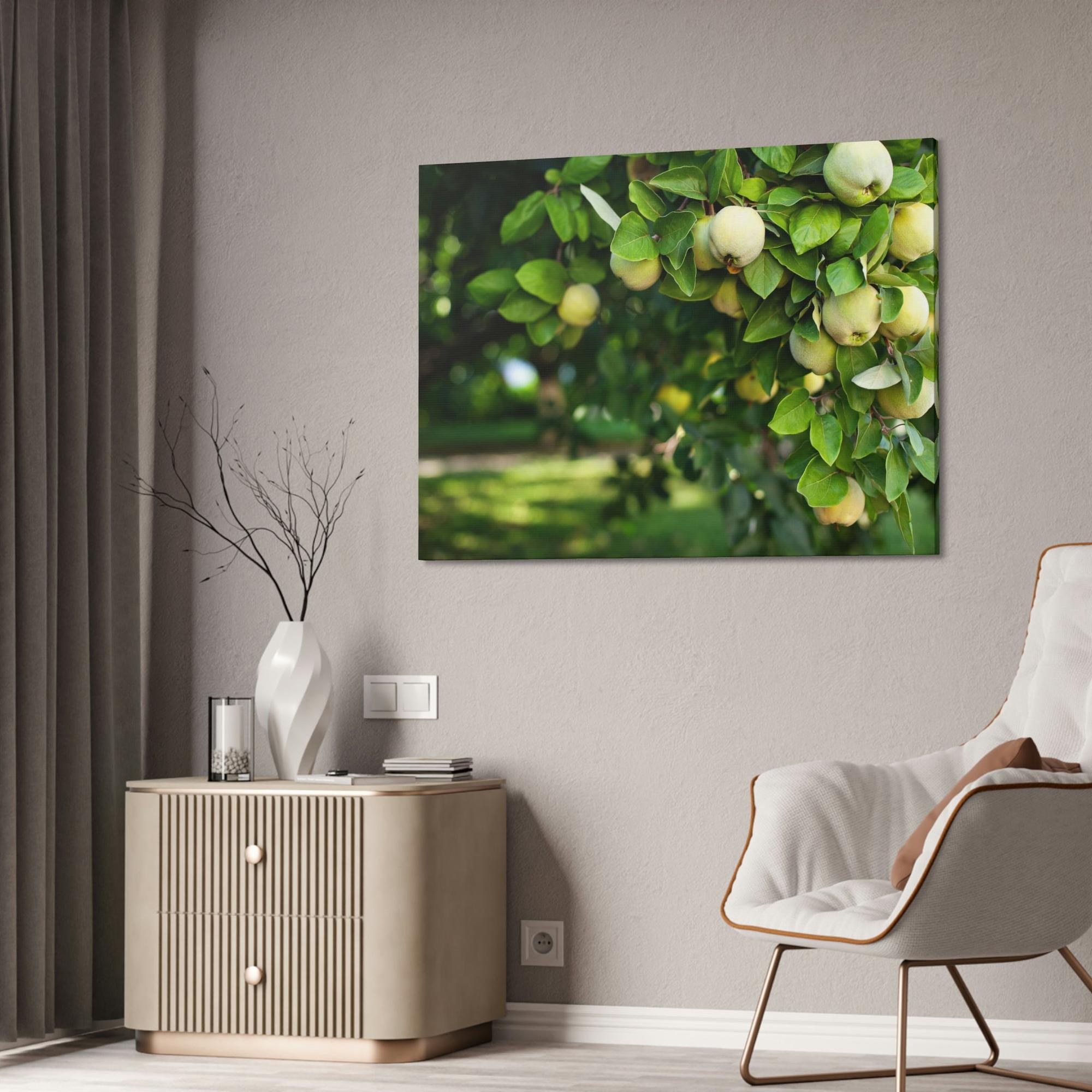 Fruit Trees Harvest Time: Fruit Trees Painting on Canvas