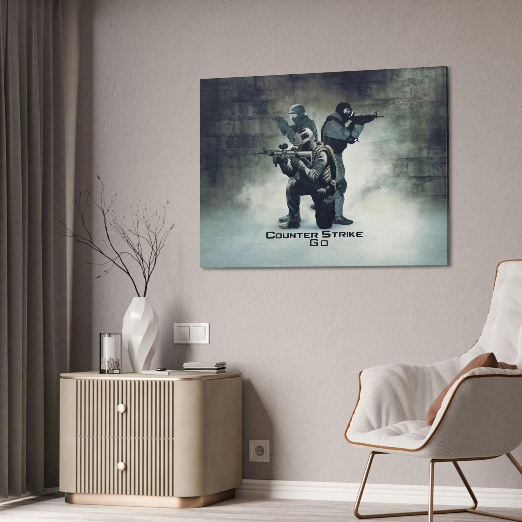 Counter Strike Counter Strike: Captivating Wall Art on Natural Canvas & Poster