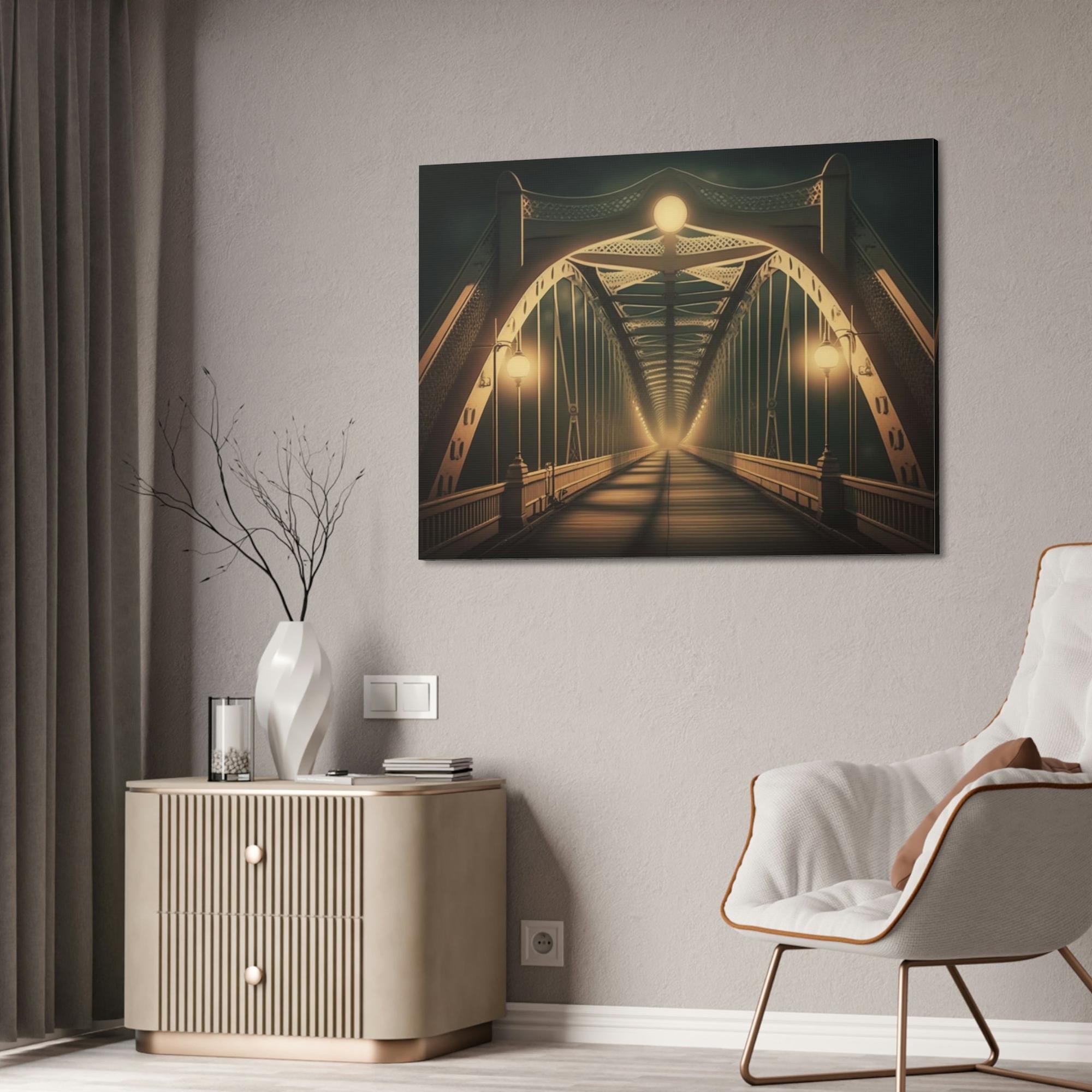 Bridge Suspension Bridge Charm: Canvas and Framed Prints for Home or Office