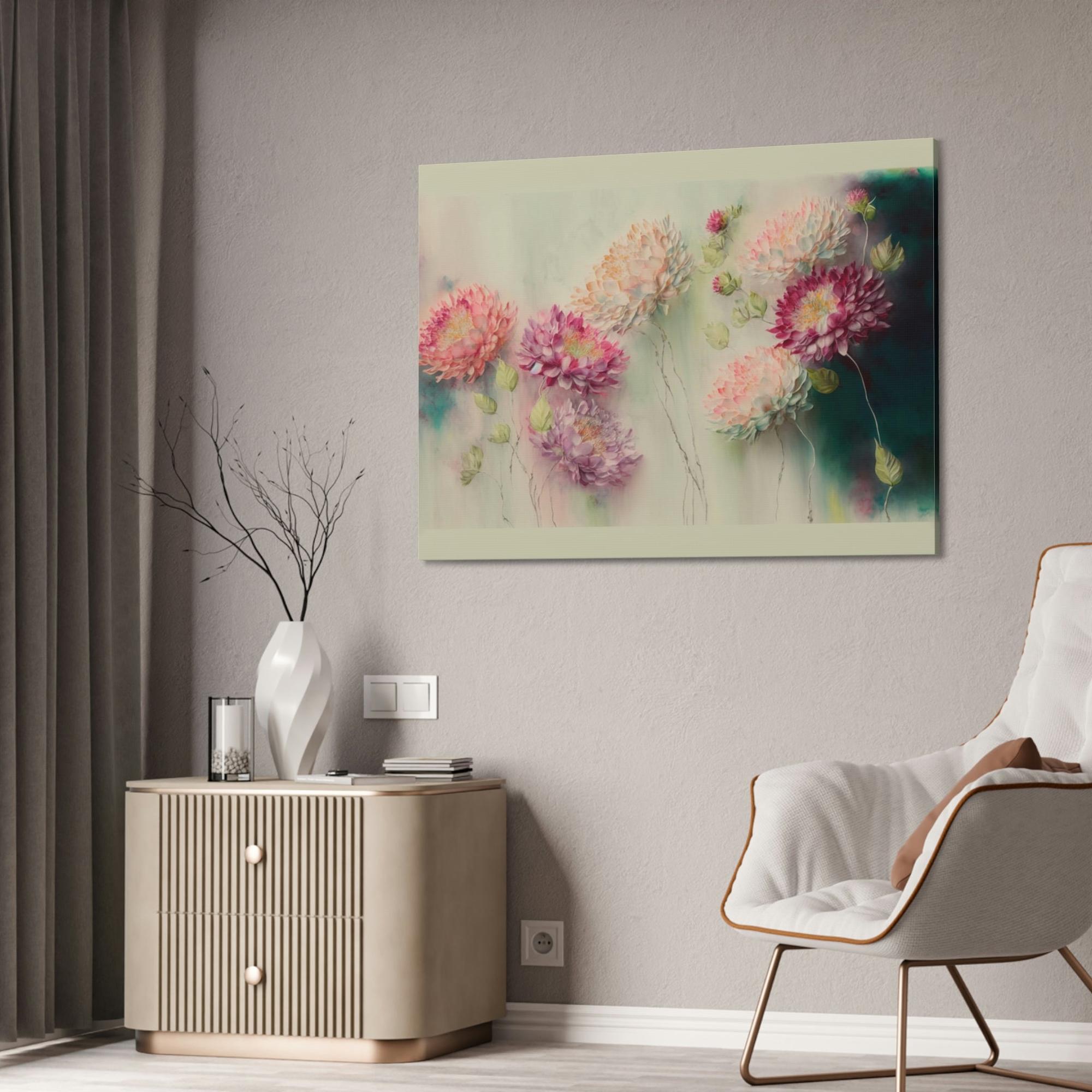 Abstract Flower Natural Canvas & Poster Print of Abstract Petals: Floral Wall Decor
