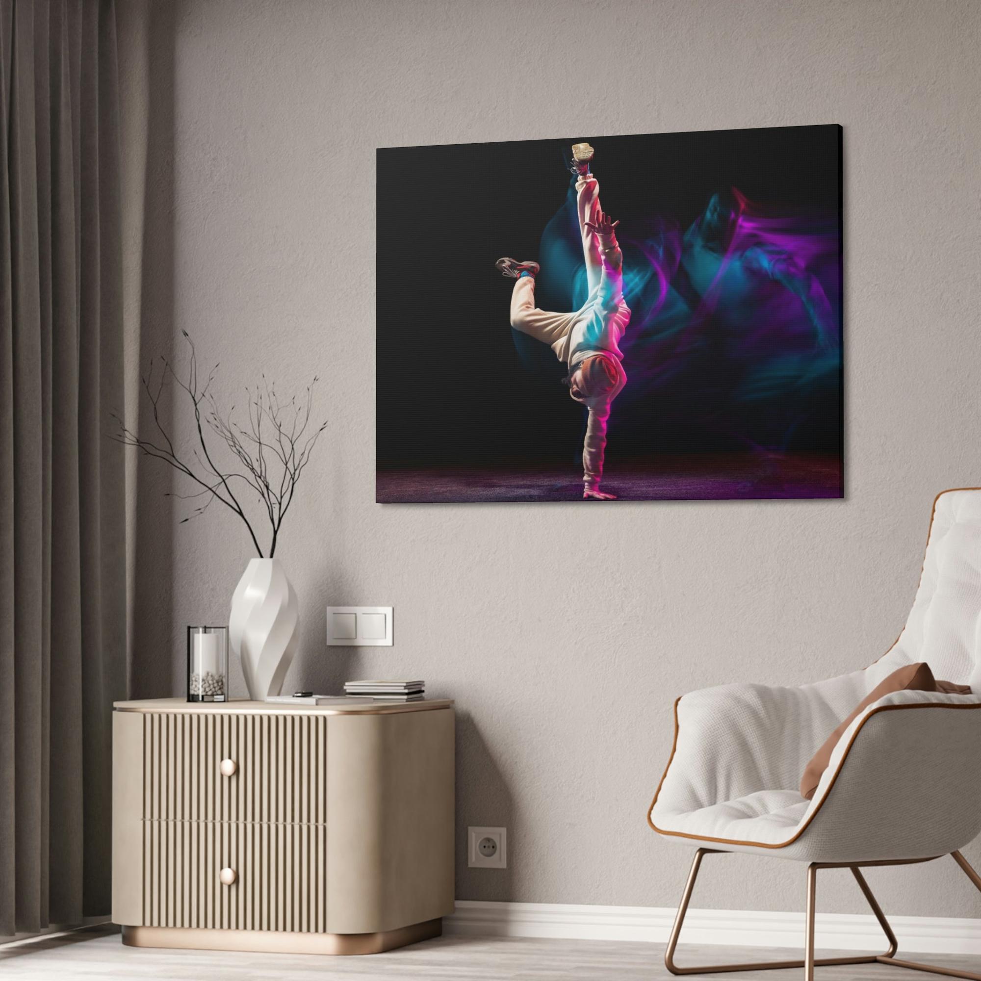 Dance Art of Movement: Natural Canvas and Framed Poster of Dance Choreography