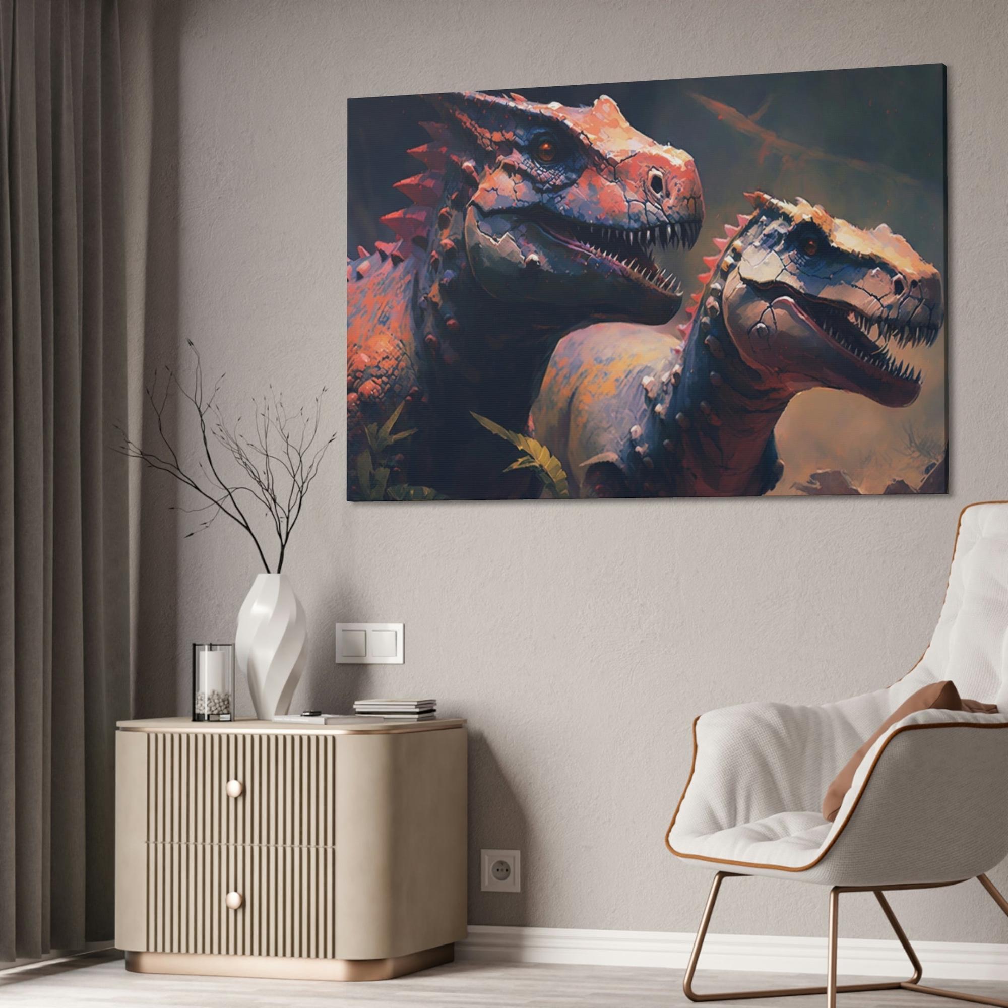 Dinosaurs Extinct Realms: Canvas & Poster of Dinosaurs and Nostalgia