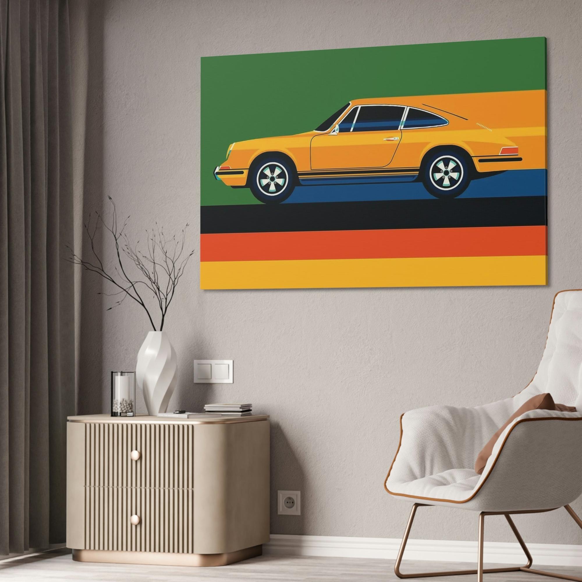 Porsche Legendary Speed: A Print on Canvas & Poster of the Classic Porsche