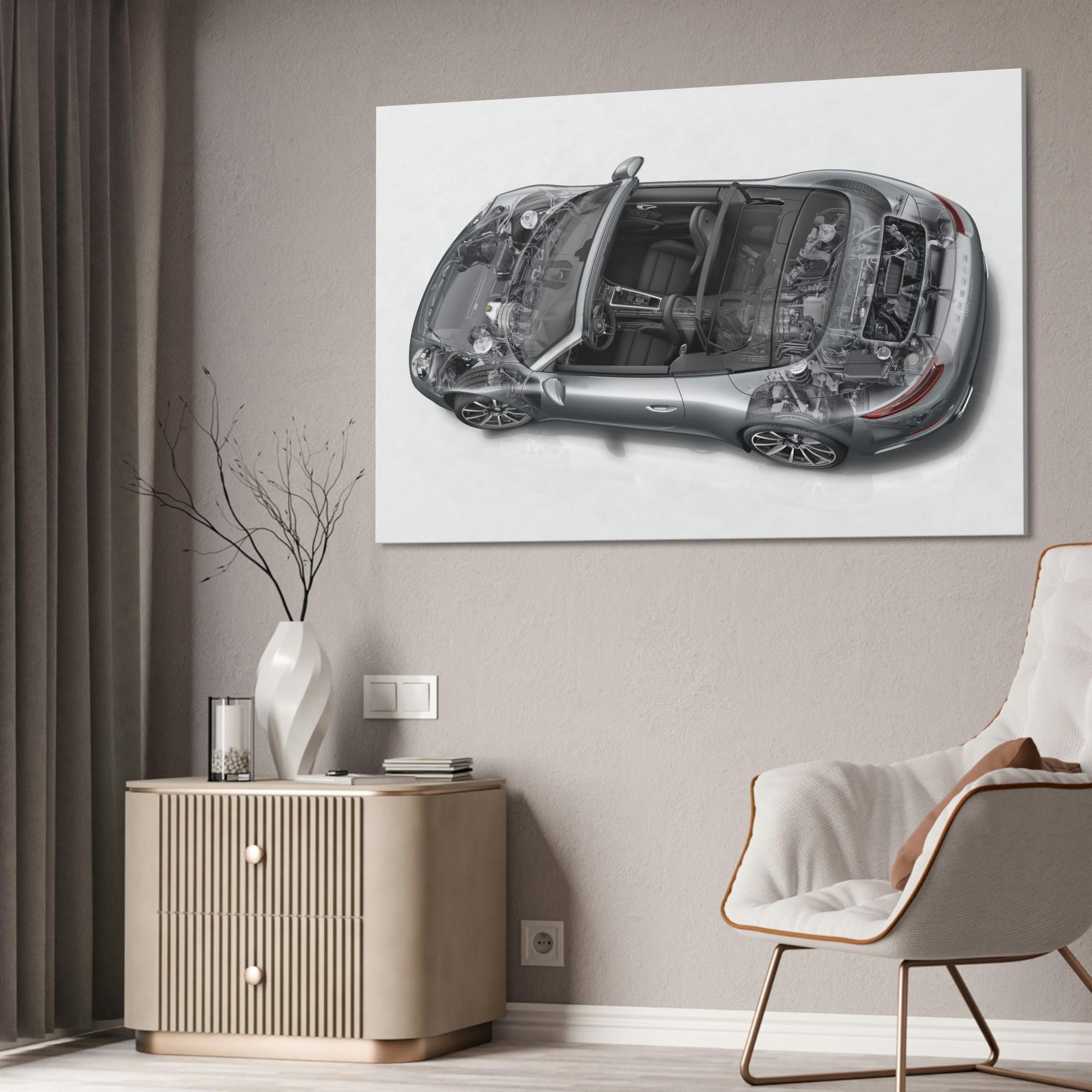 Porsche Porsche's Roaring Legacy: A Canvas Print Capturing the Iconic Sports Car