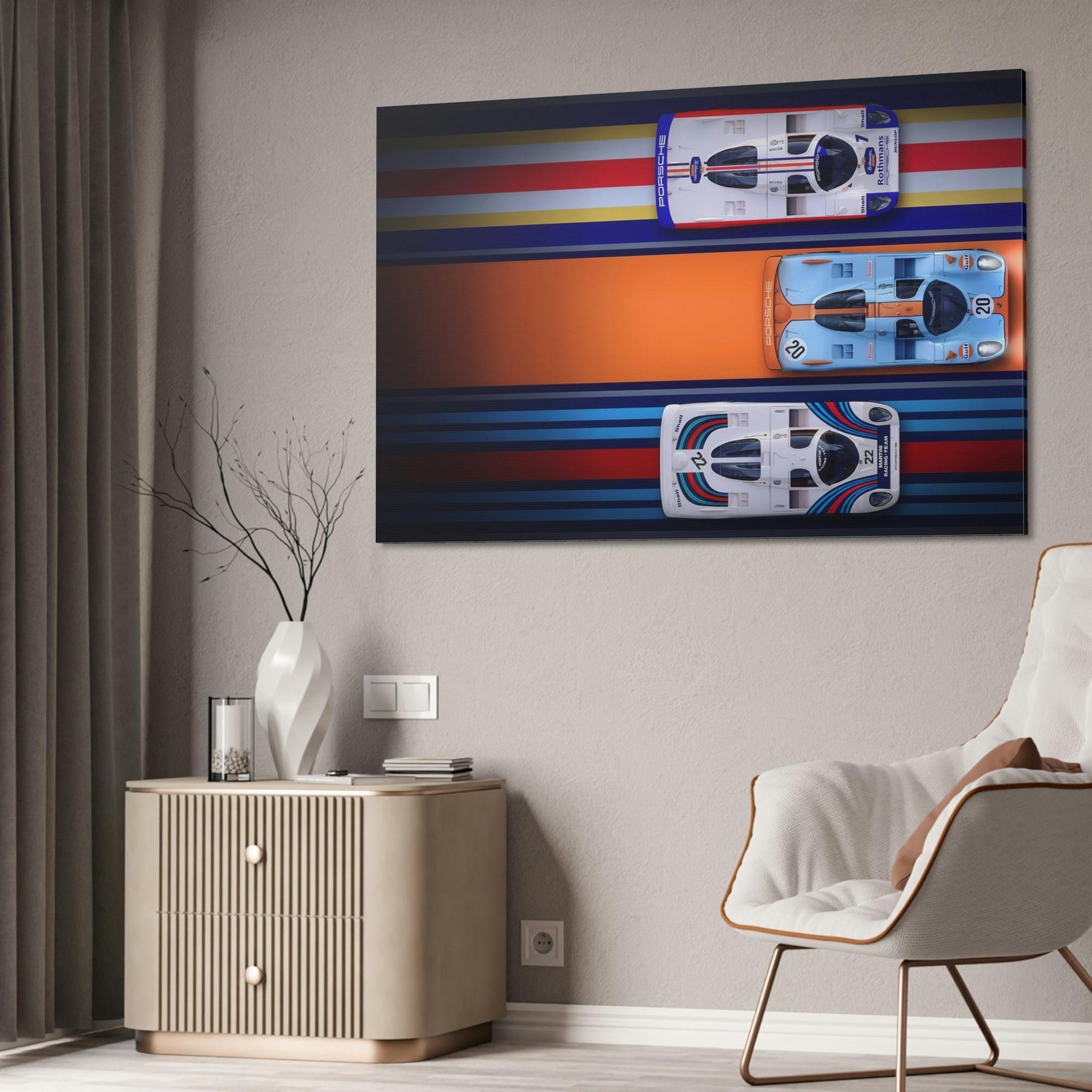 Porsche Speed Demons: A Canvas & Poster Print of a Porsche on the Racetrack