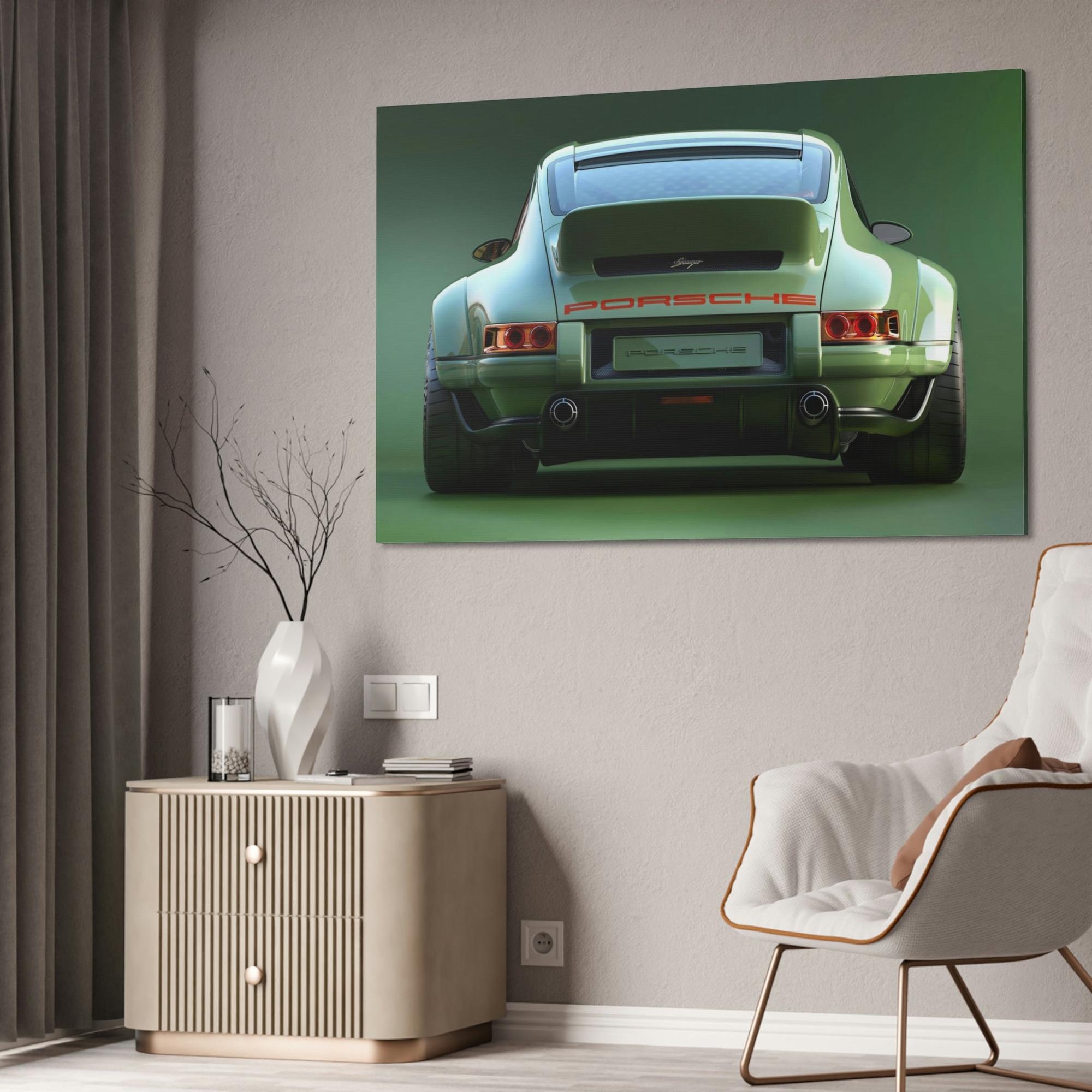 Porsche Porsche's Timeless Elegance: Wall Art Print on Natural Canvas