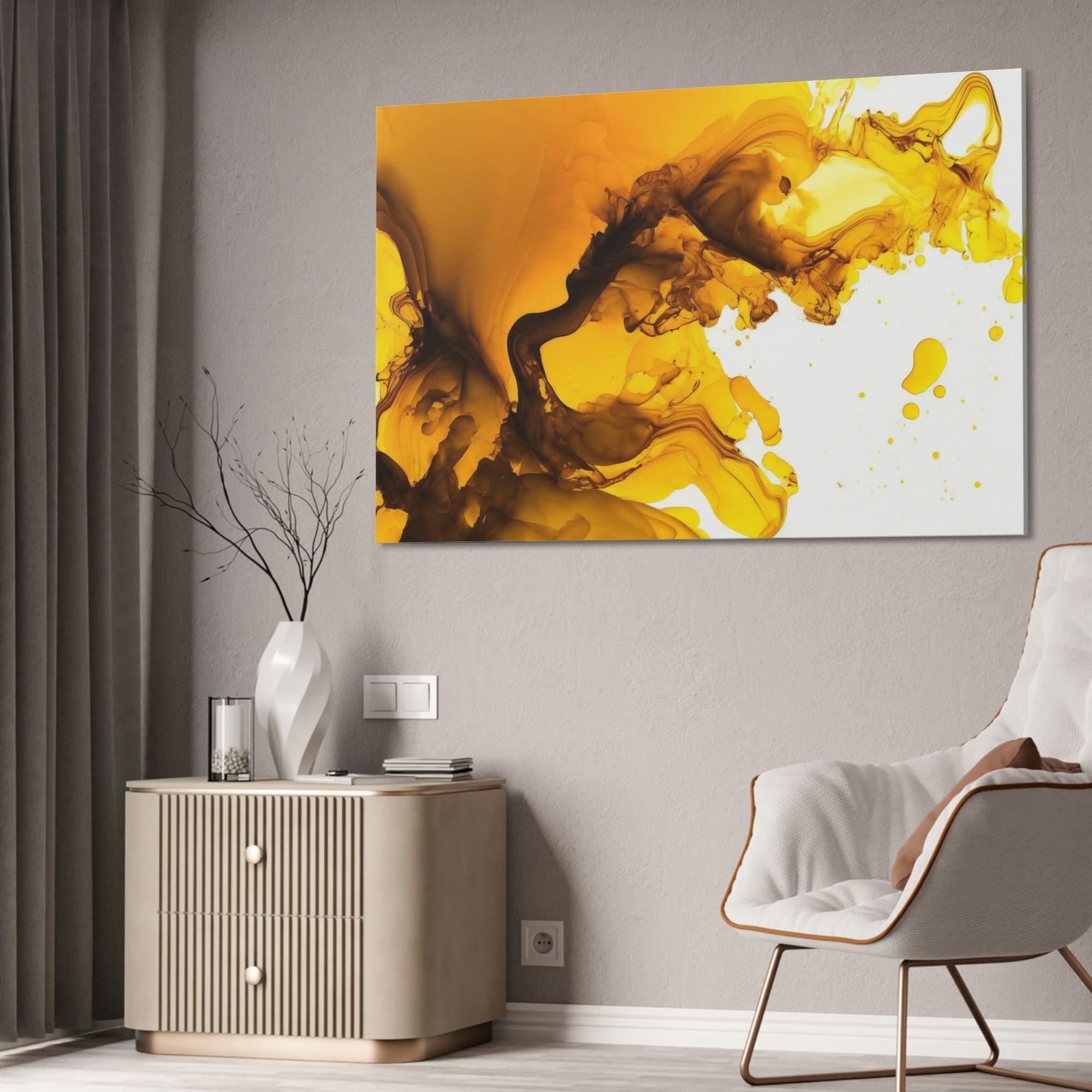Yellow Mellow Yellow: Relaxing and Soothing Framed Poster & Canvas Art of a Soft Yellow Abstract Pattern