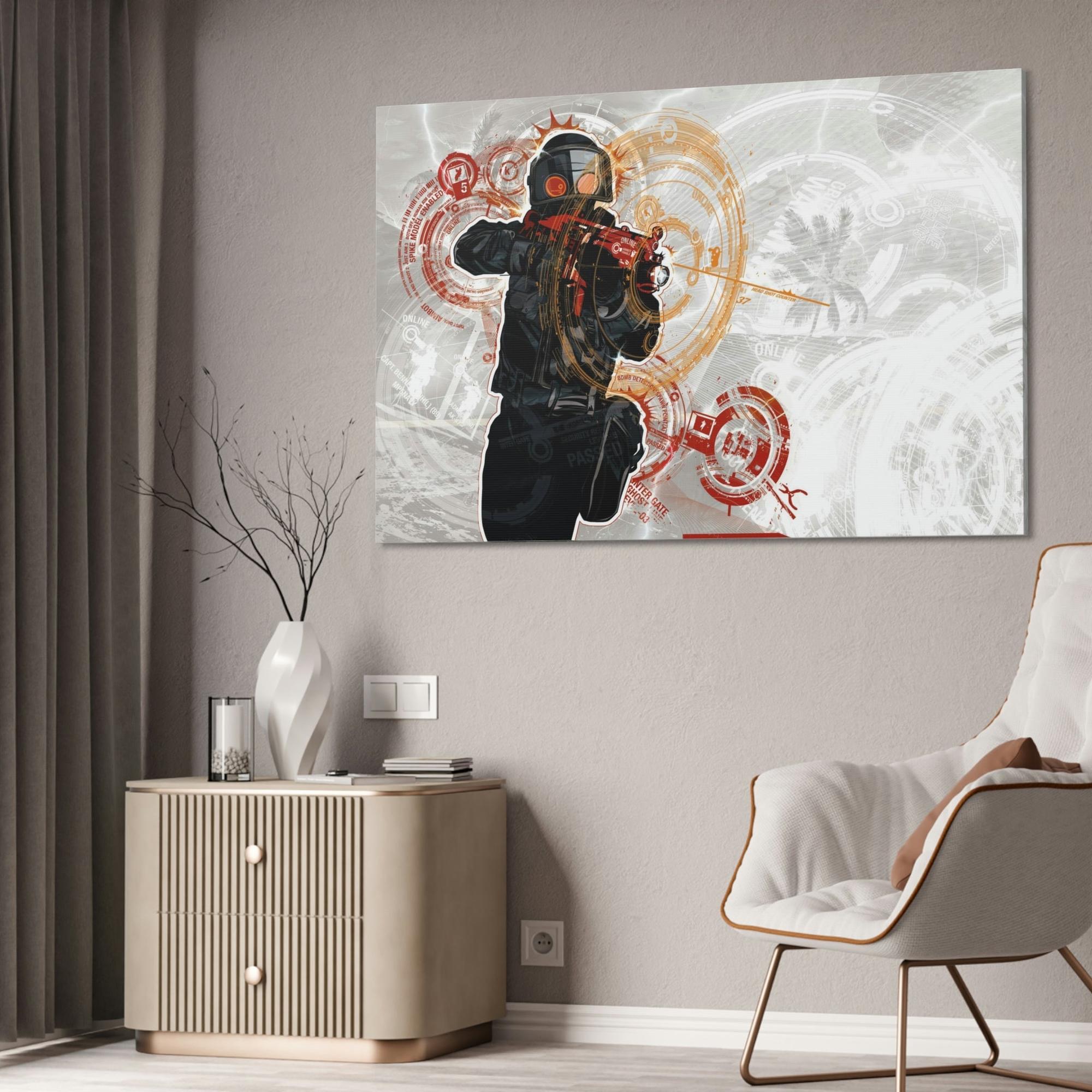 Counter Strike Virtual Warfare: Thrilling Counter Strike Scene in Framed Canvas & Poster