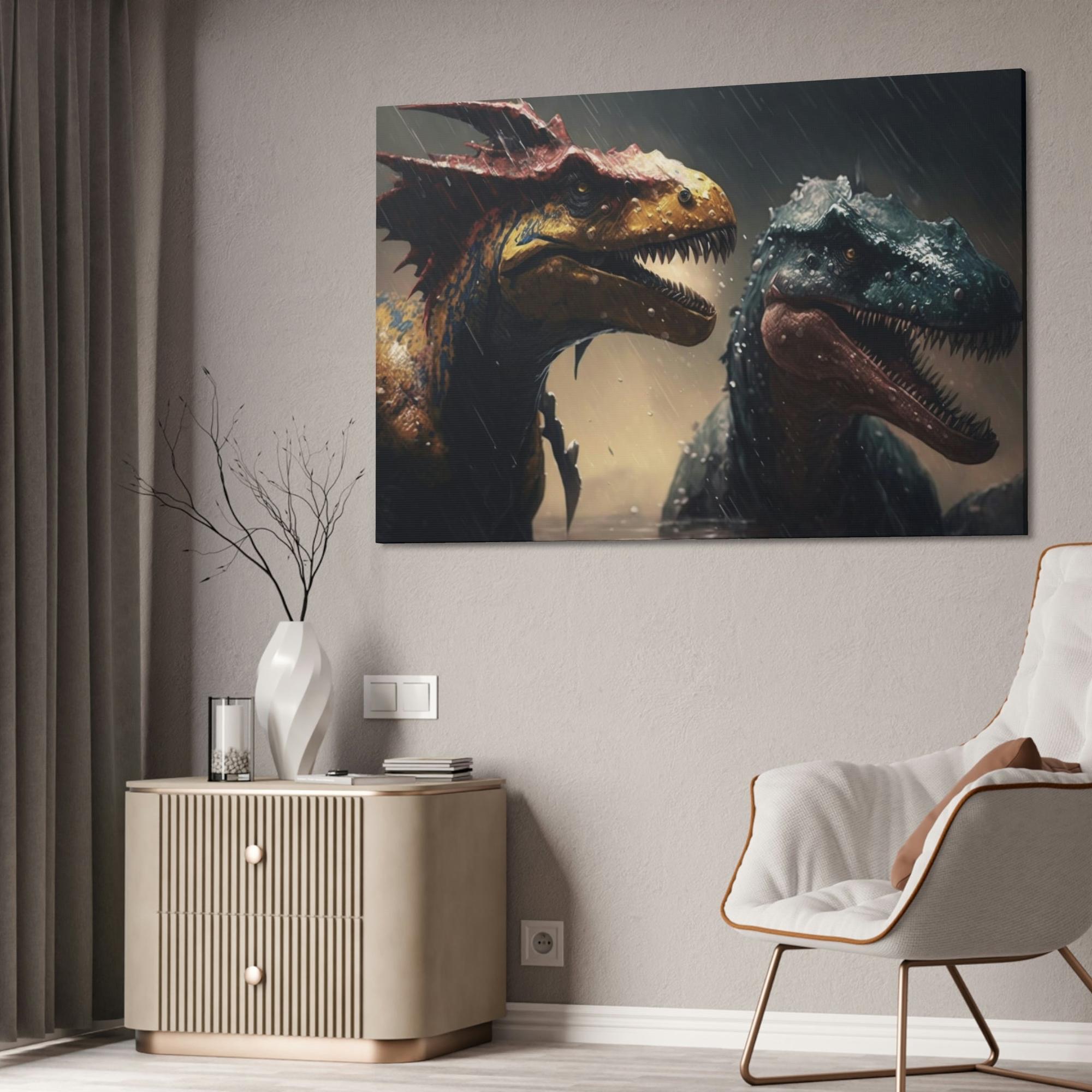 Dinosaurs The Reign of Dinosaurs: An Artistic Framed Canvas & Poster of Prehistoric Times