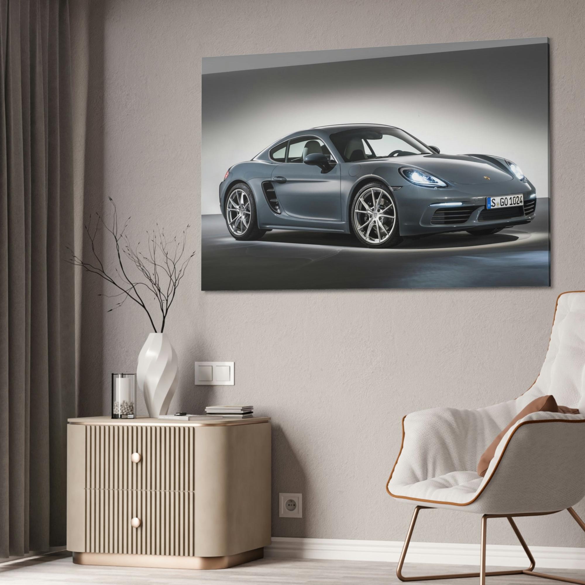 Porsche A Porsche Symphony: A Canvas & Poster Print of a Sports Car's Sleek Design