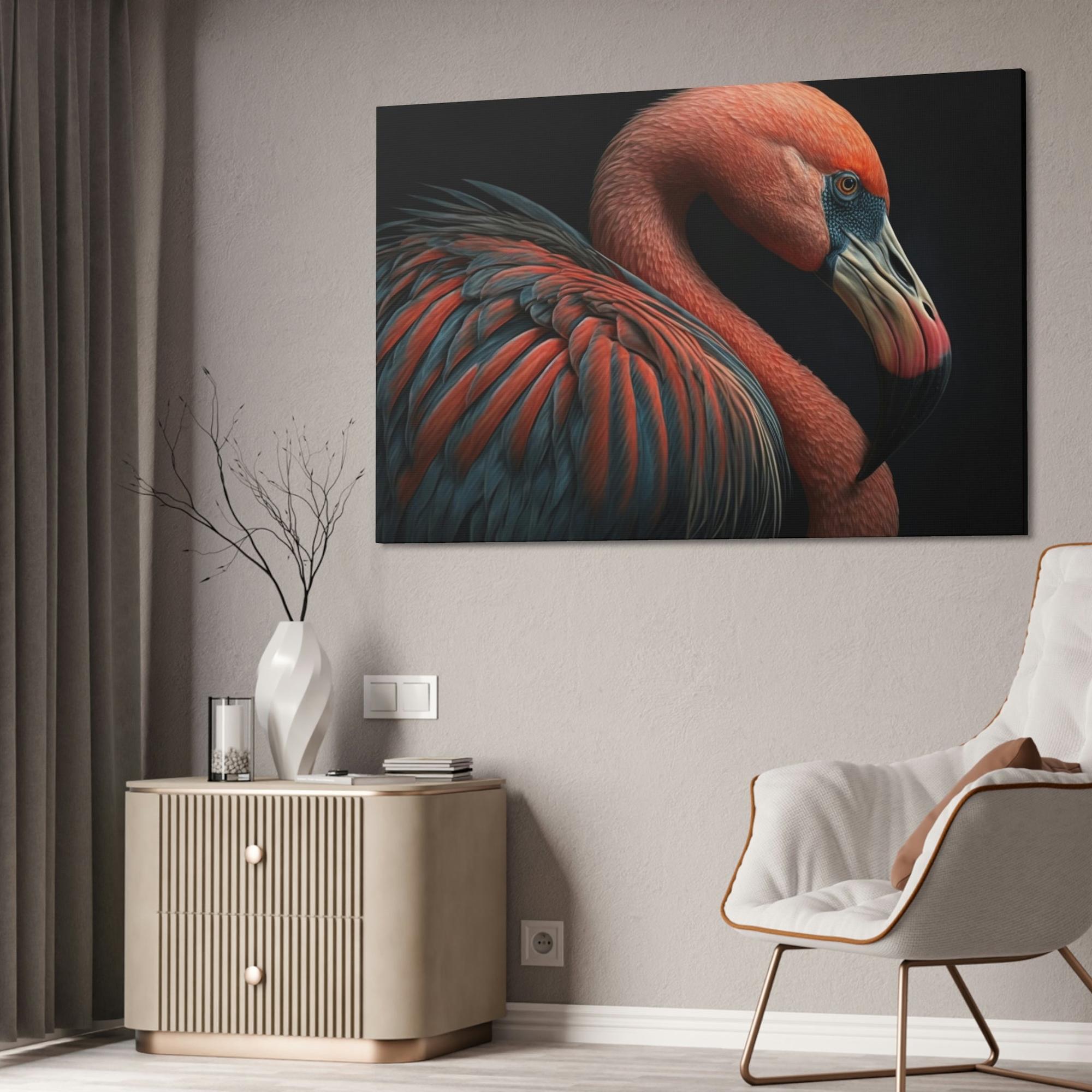 Flamingos The Elegant Flamingo: Framed Canvas & Poster of Graceful Flamingos