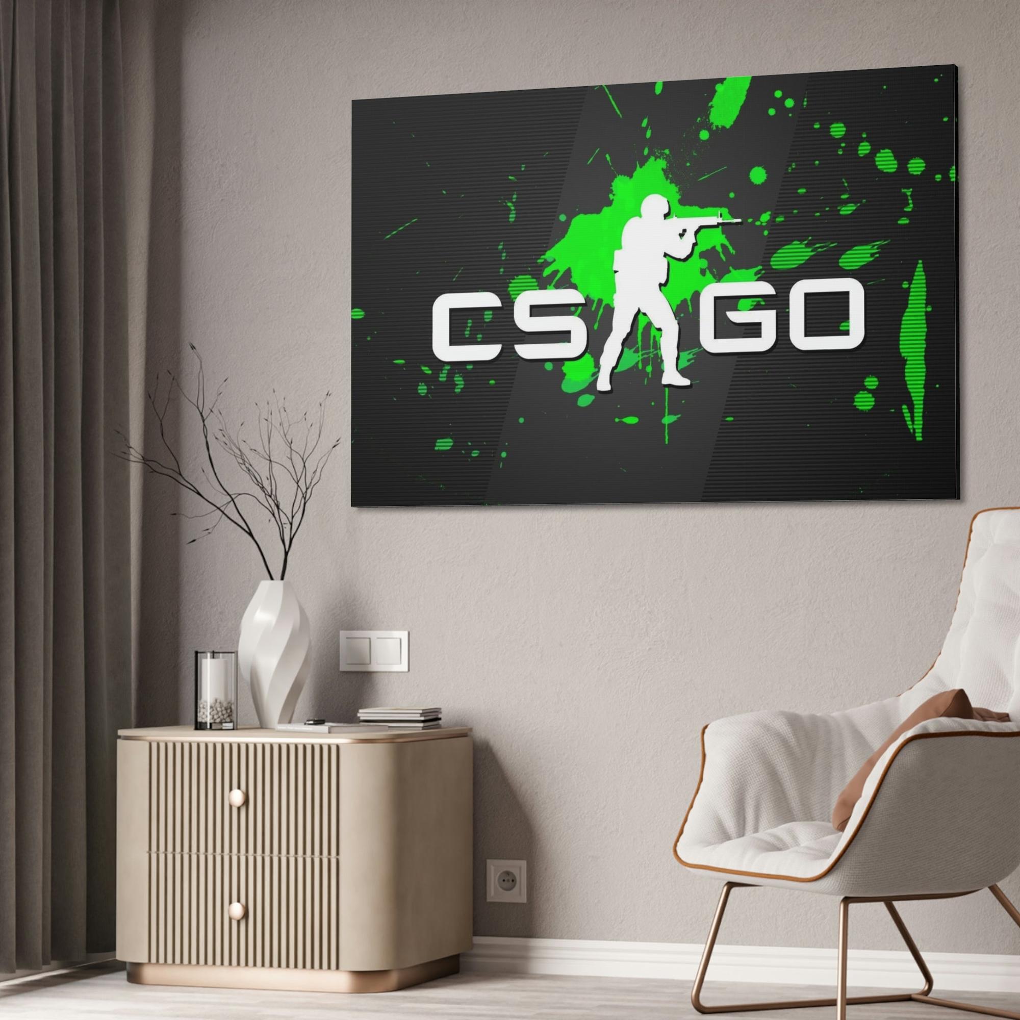 Counter Strike Counter Strike: Dynamic Gaming Art on Natural Canvas & Poster