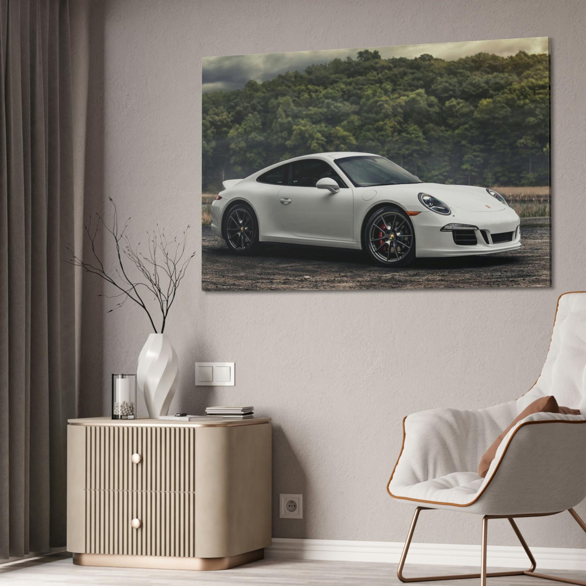 Porsche Porsche Power: Canvas & Poster Wall Art on Natural Canvas for Auto Aficionados