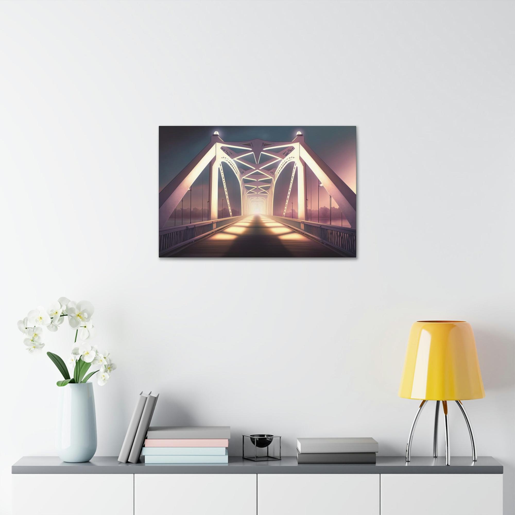 Bridge Bridge to Serenity: Beautiful Artwork of a Bridge on Canvas and Print