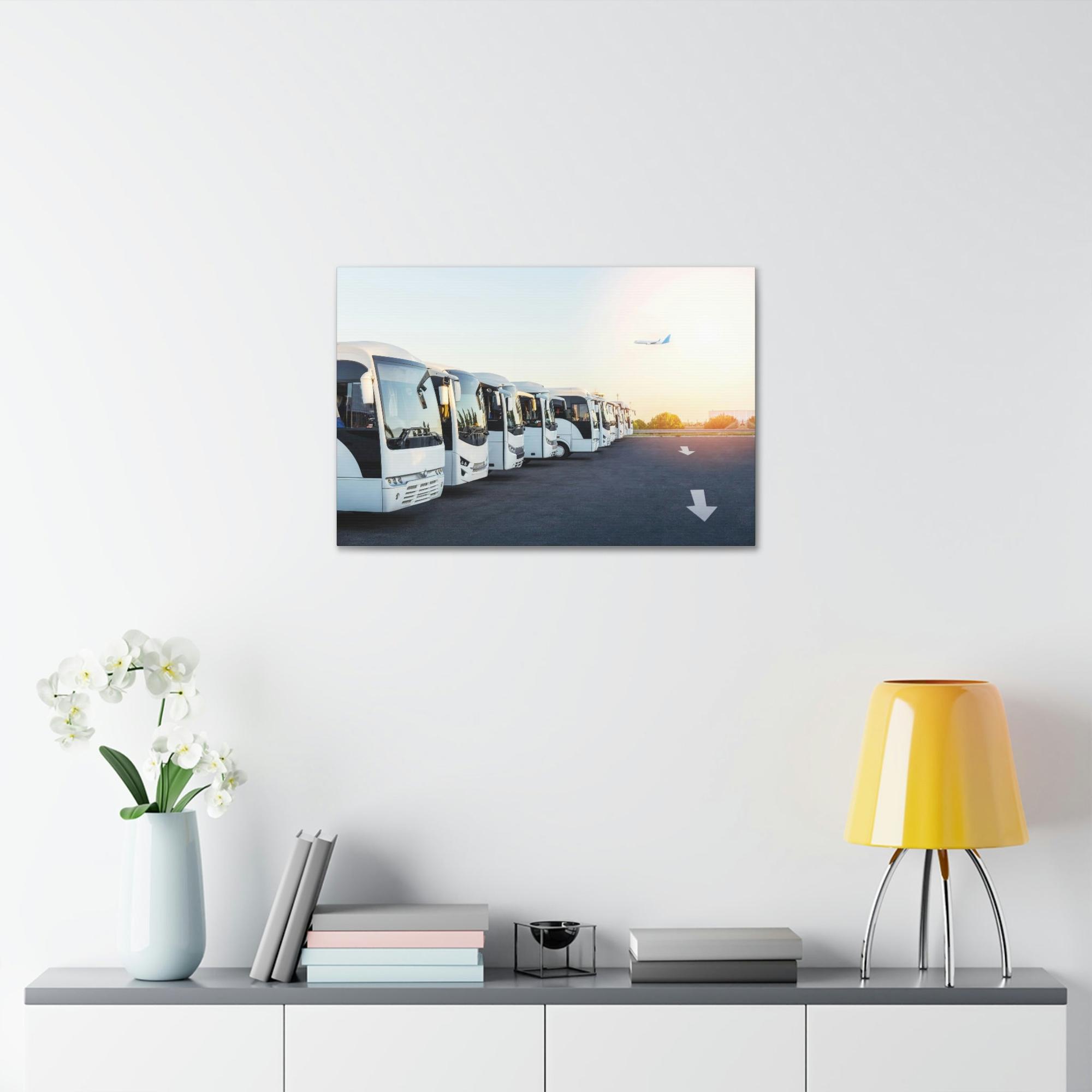 Bus Endless Adventure: Bus Framed Canvas for Travel Enthusiasts