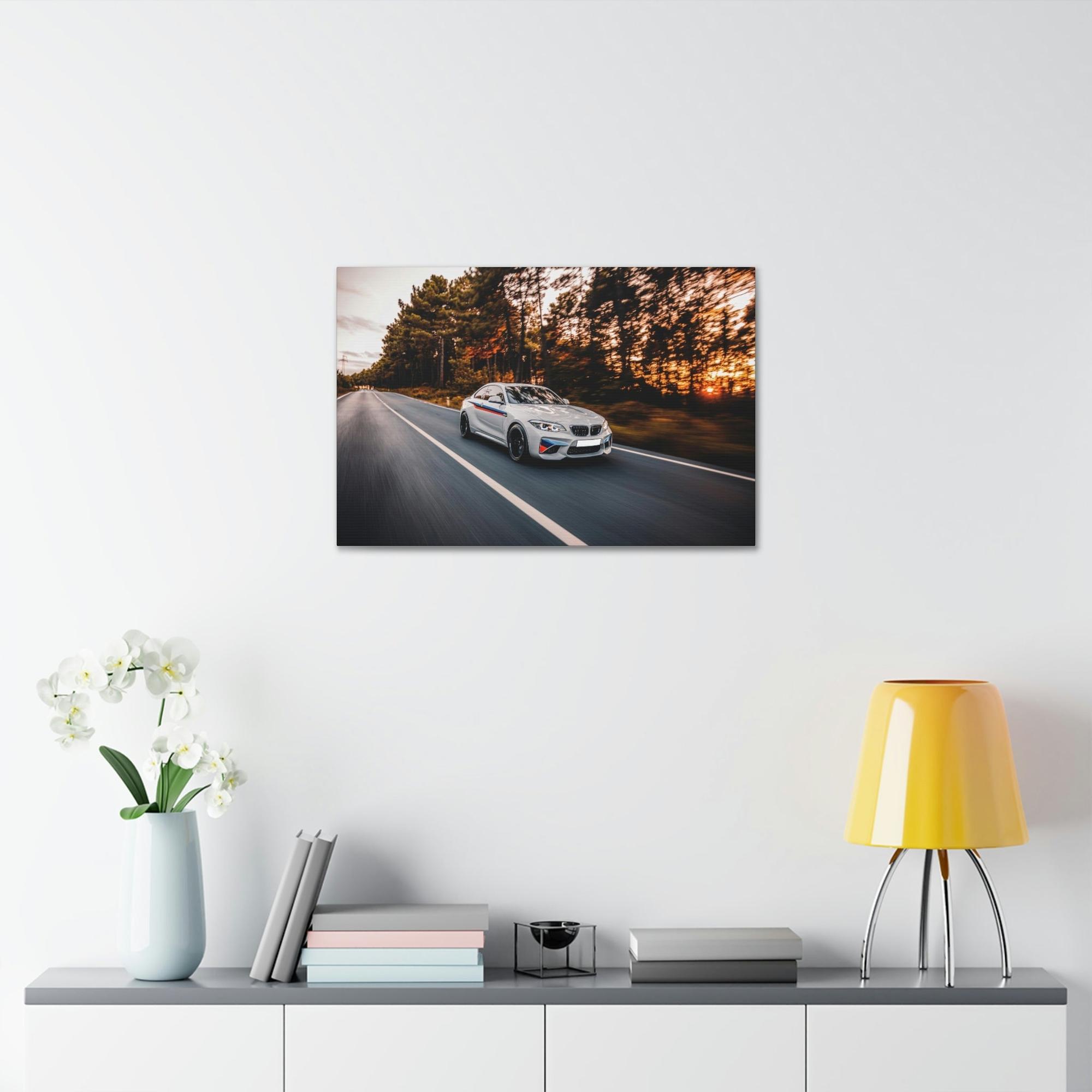 Bmw BMW Speed: Poster and Print on Canvas with Dynamic Car Art