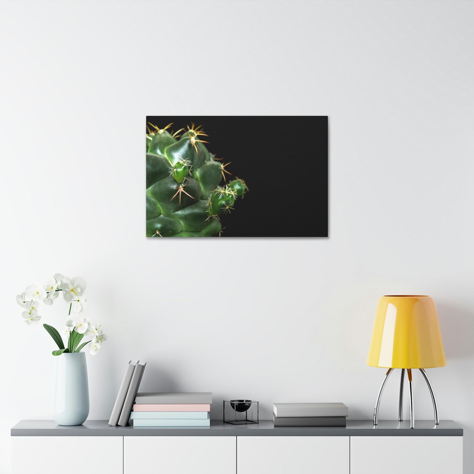 Cactus Succulent Splendor: Natural Canvas Cactus Print for a Modern Look