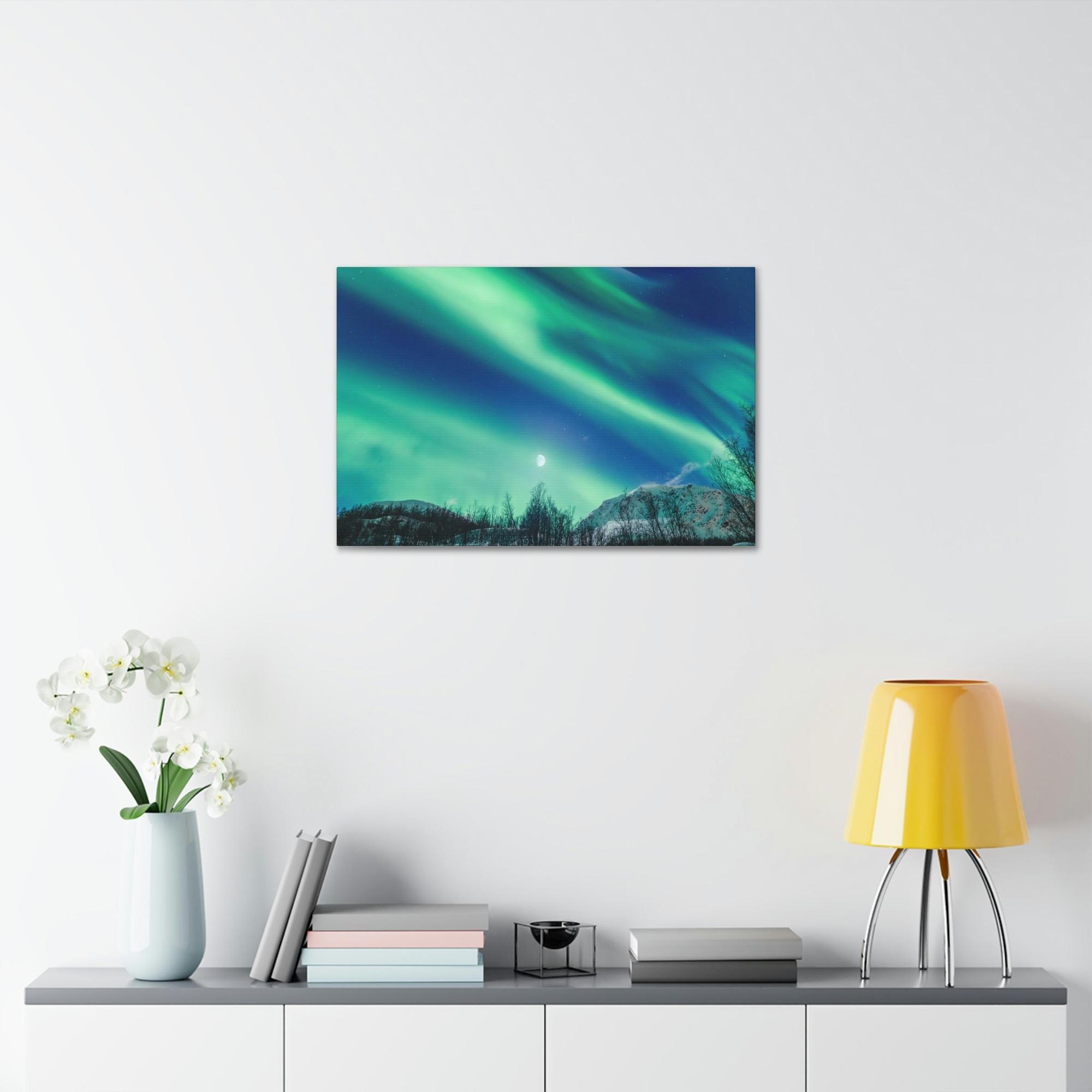 Aurora Borealis Aurora Borealis Magic: High-Quality Print on Canvas for Your Wall