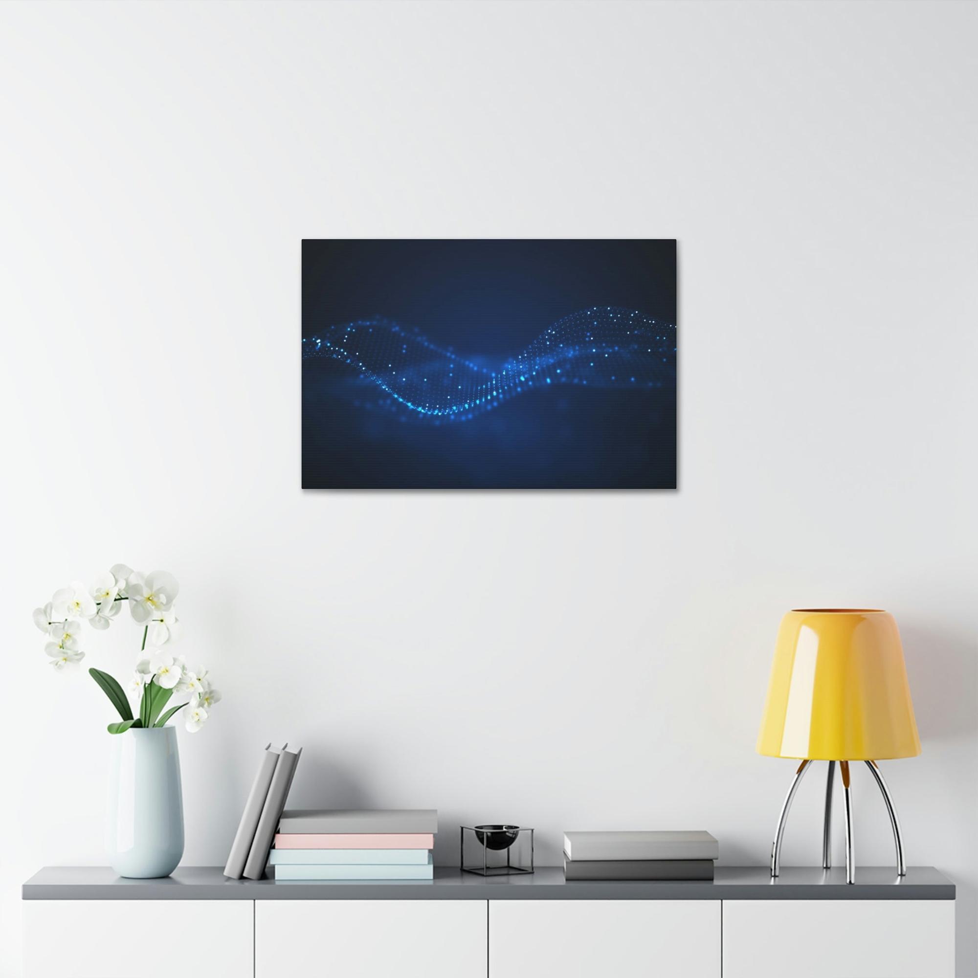 Abstract Digital Digital Dreams: Abstract Wall Art on Natural Canvas & Poster